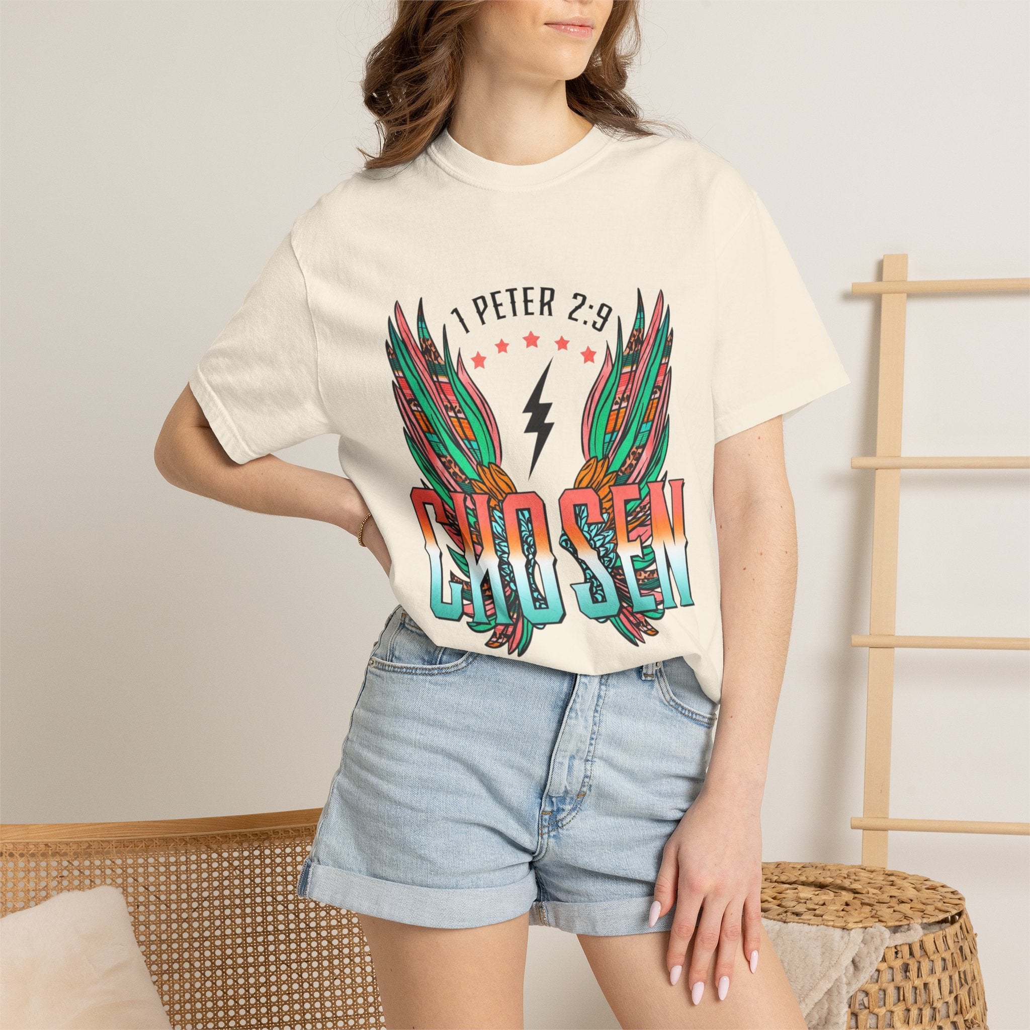 Chosen Wings T‑Shirt — 1 Peter 2:9 Inspirational Christian Tee