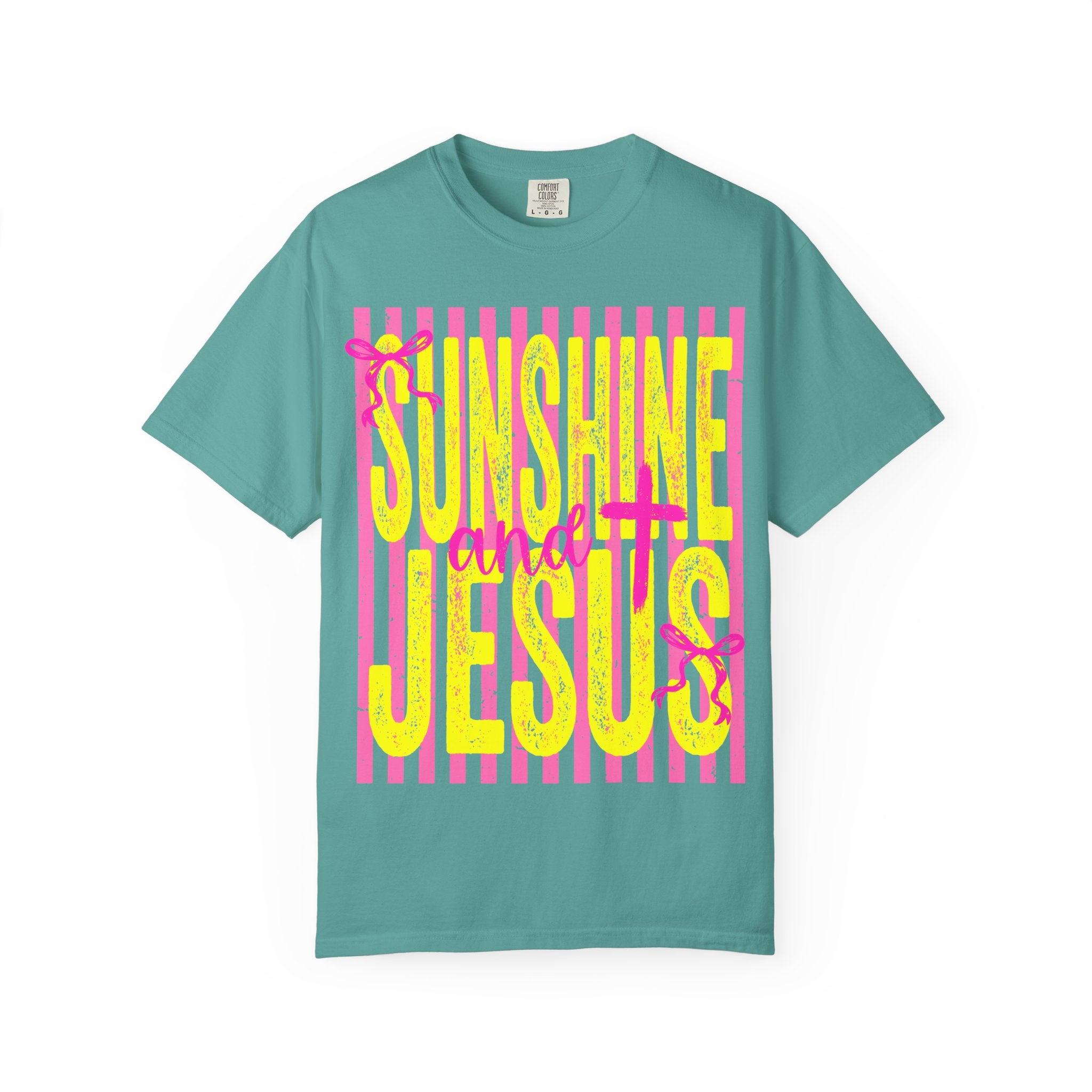 Sunshine and Jesus Graphic T-Shirt — Bright Faith Tee for Women & Men