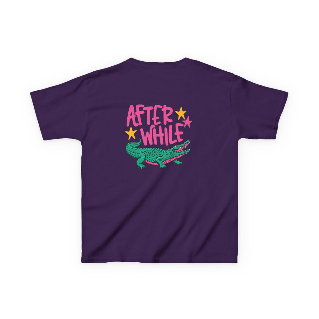 Kids Tee — Cute Crocodile Graphic “Later / After While” Youth T‑Shirt