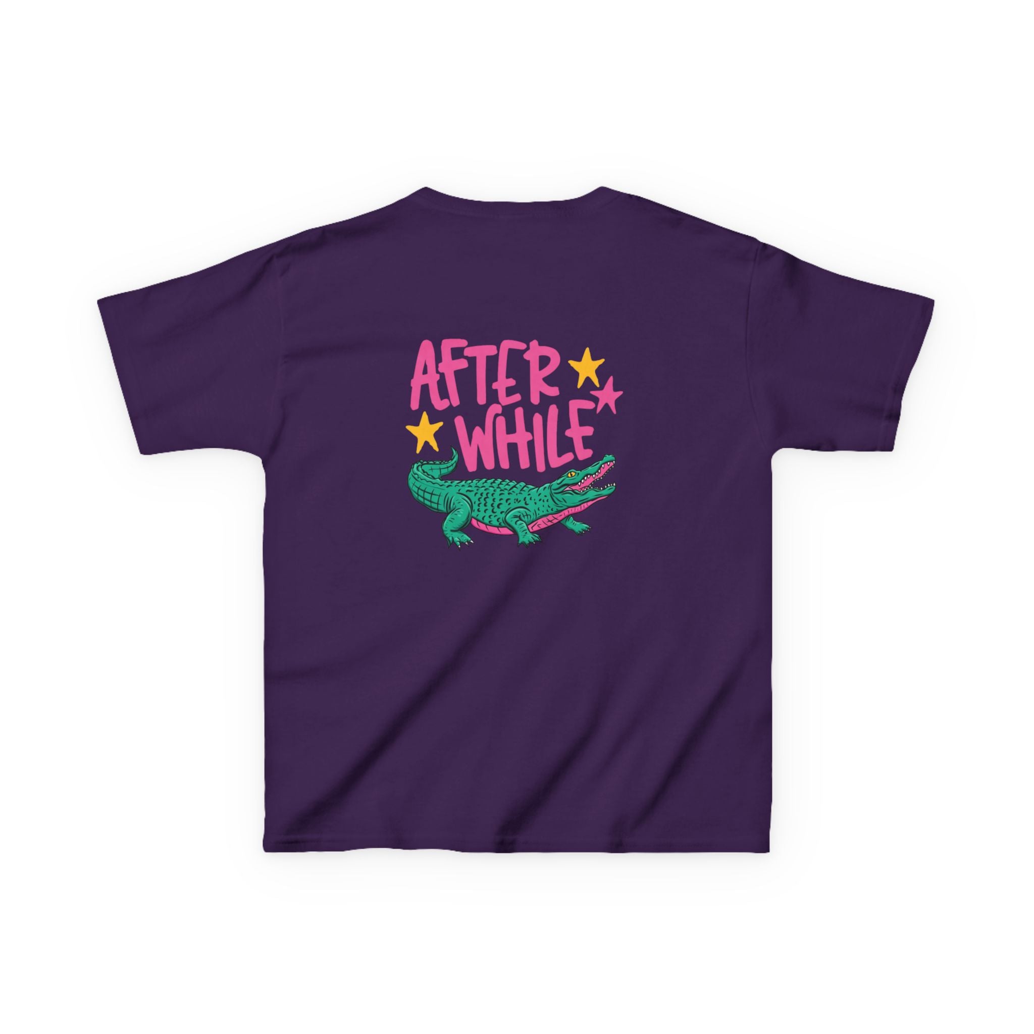 Kids Tee — Cute Crocodile Graphic “Later / After While” Youth T‑Shirt
