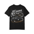 PJ Lucas Race Car T-Shirt — Vintage Black 8-Ball Dirt Track Tee