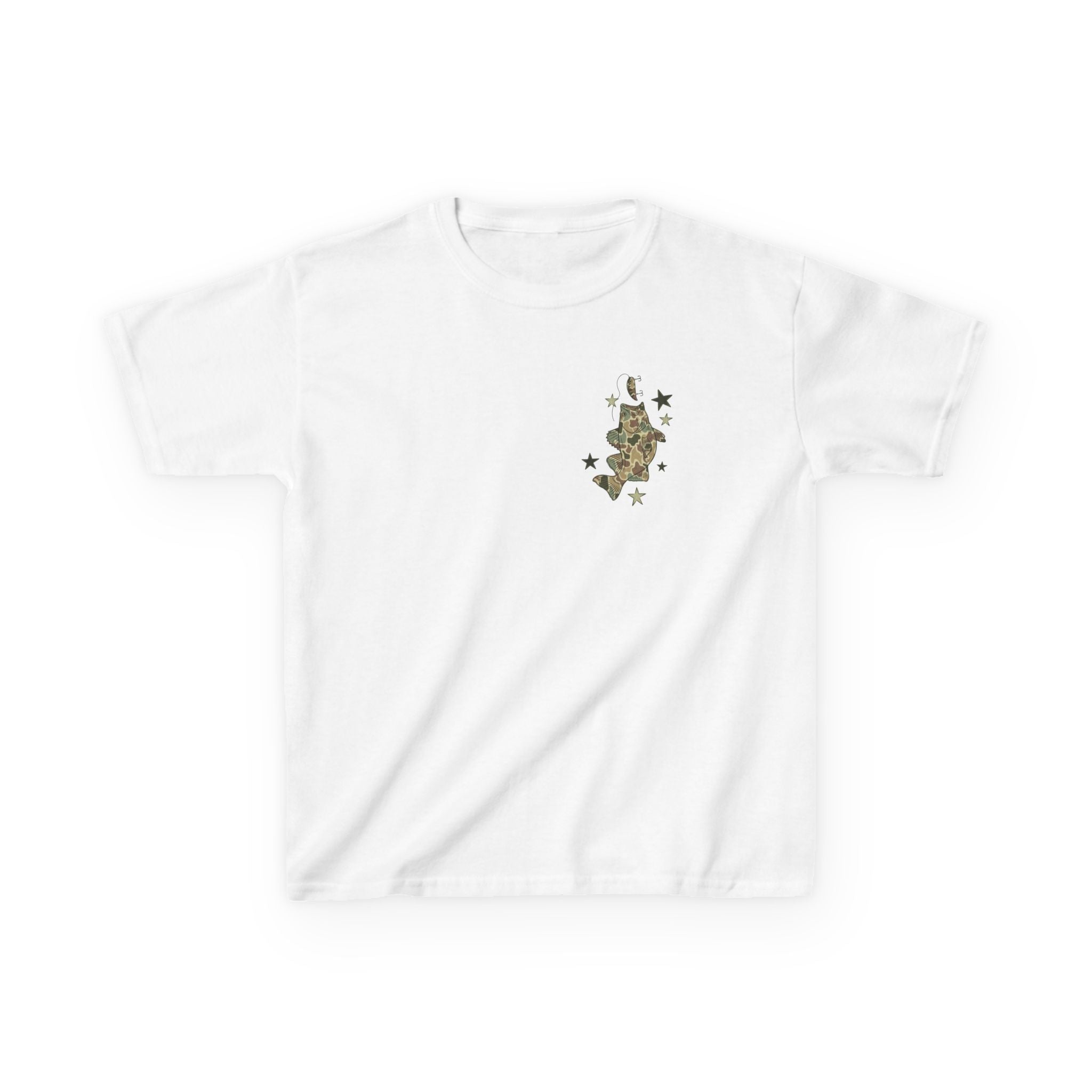 Kids Tee — "Catch Ya Later" Camo Shark Graphic