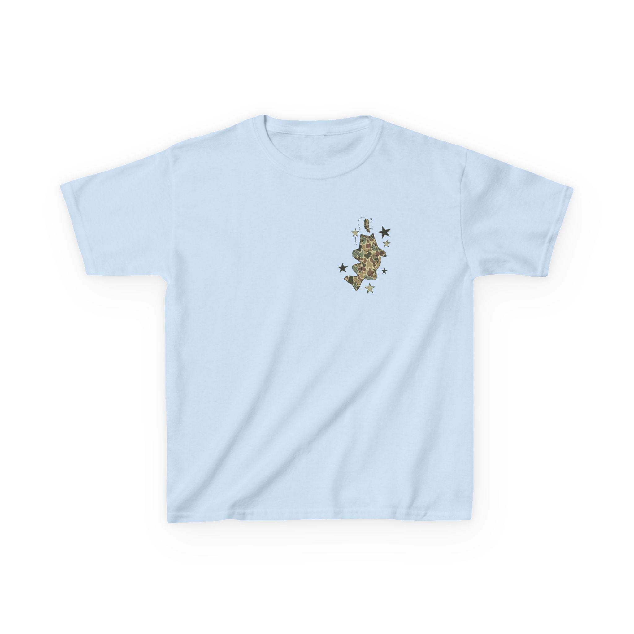 Kids Tee — "Catch Ya Later" Camo Shark Graphic
