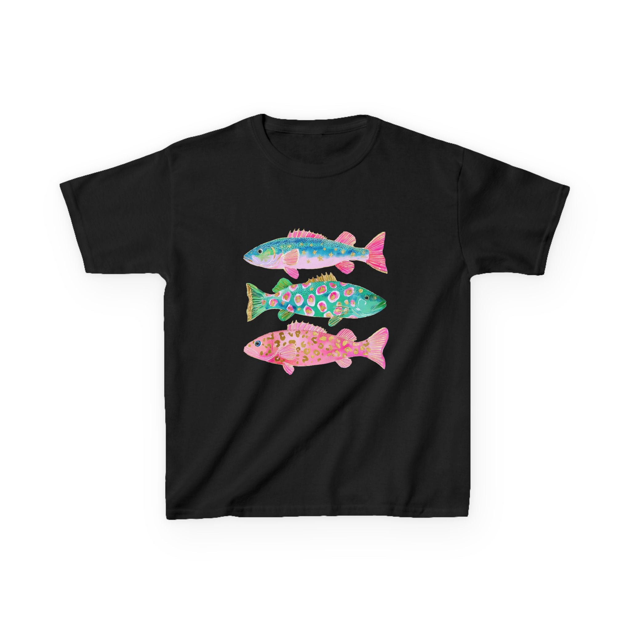 Kids Tee — Colorful Patterned Fish Graphic