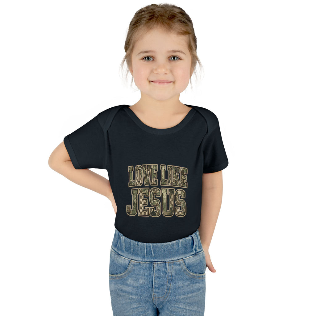 Infant Bodysuit - "Love Like Jesus" Camo Christian Baby Onesie