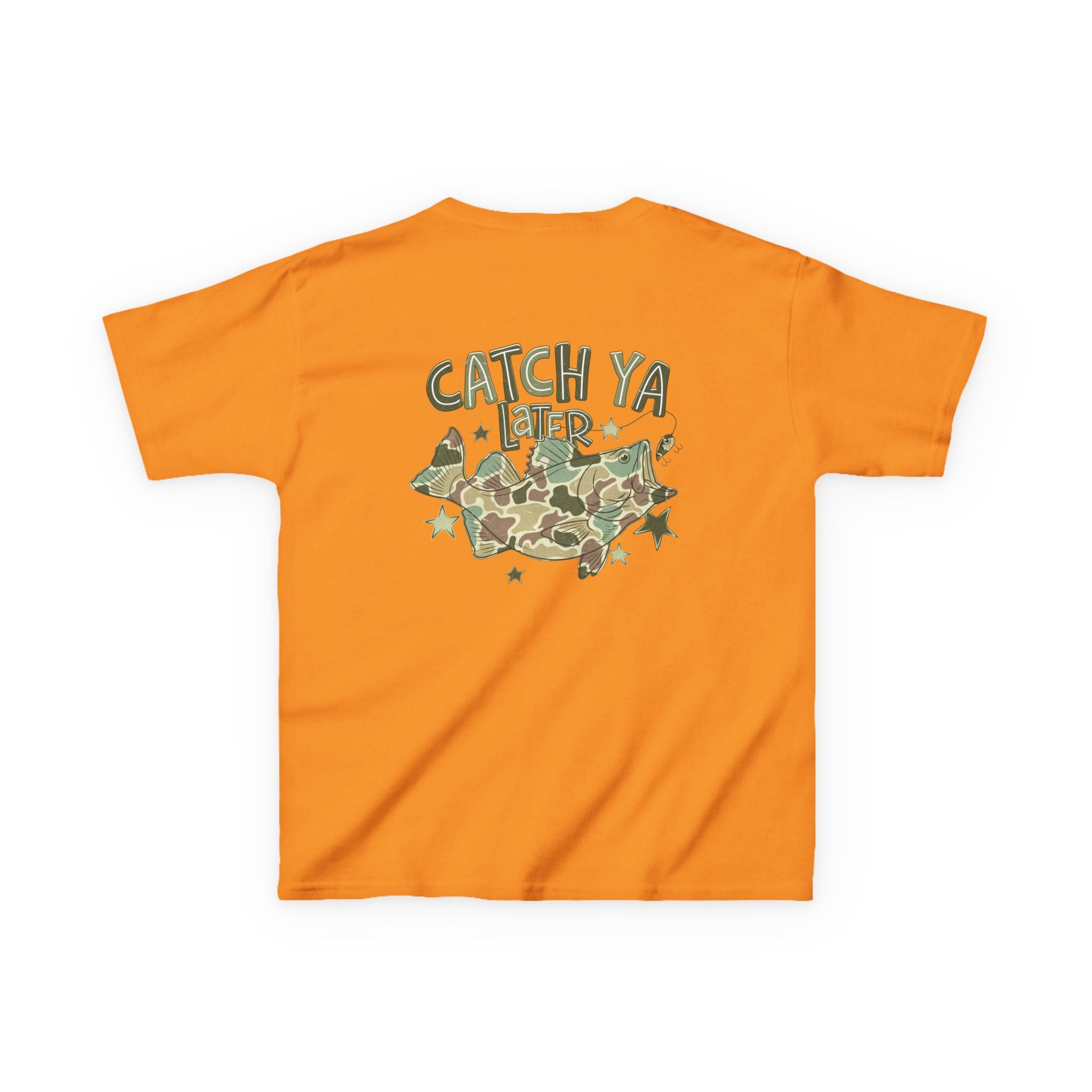 Kids Tee — "Catch Ya Later" Camo Shark Graphic