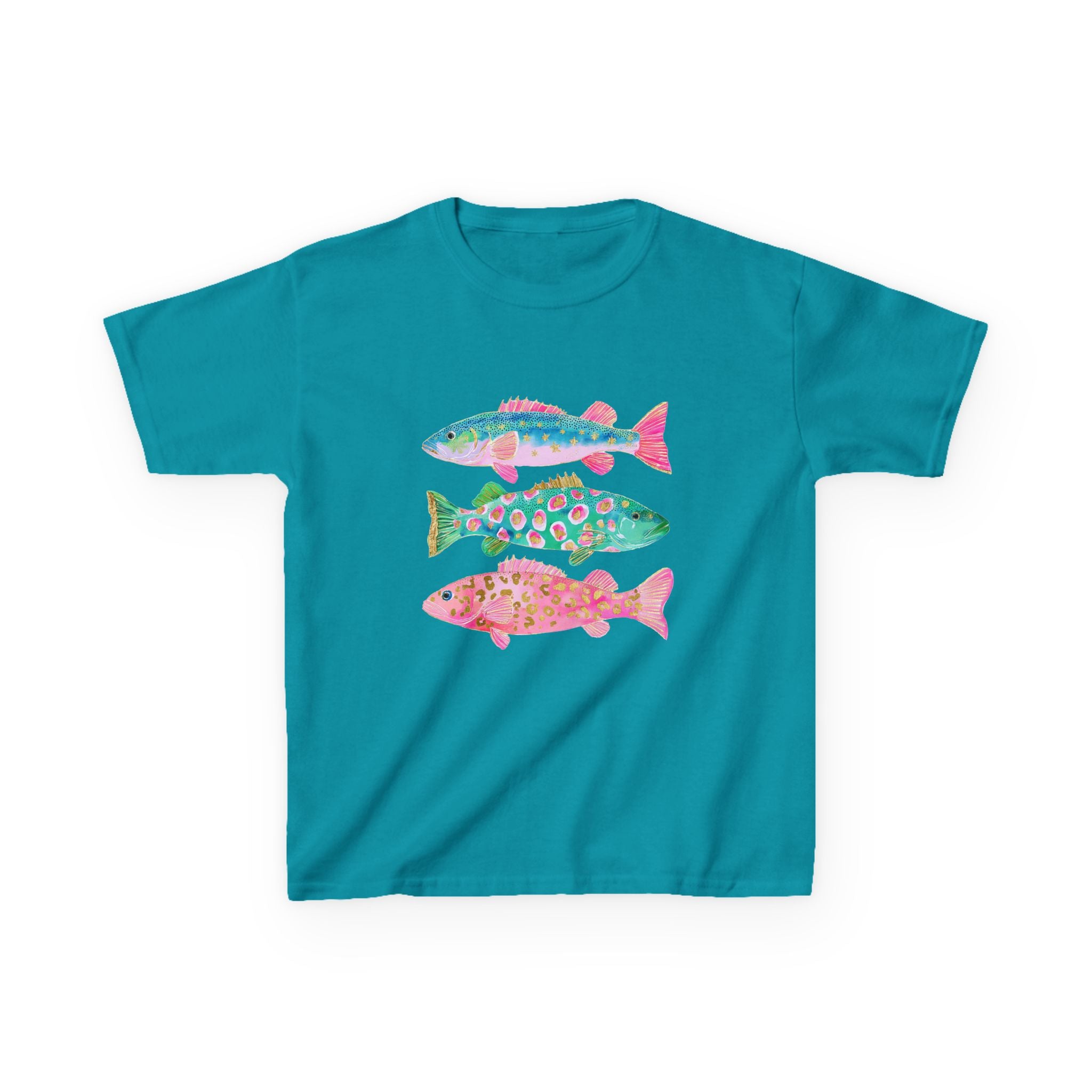 Kids Tee — Colorful Patterned Fish Graphic