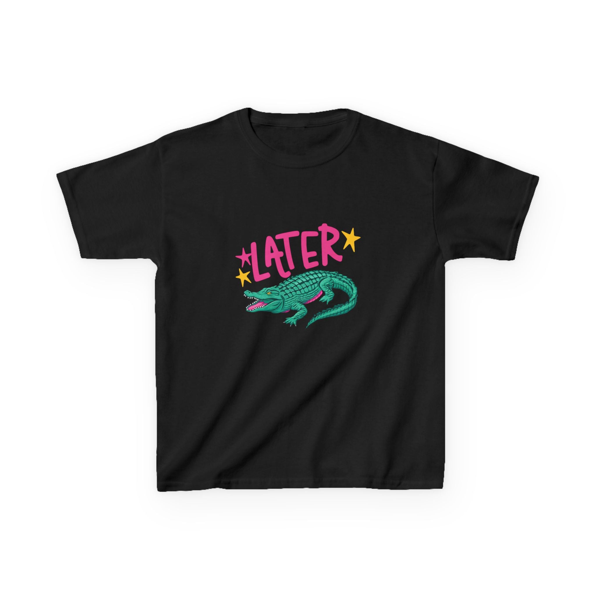 Kids Tee — Cute Crocodile Graphic “Later / After While” Youth T‑Shirt