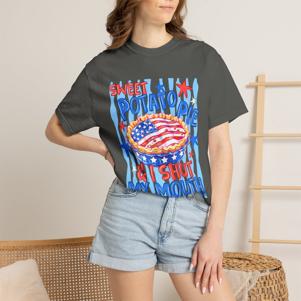"Sweet Potato Pie & I Shut My Mouth" Patriotic  Tee