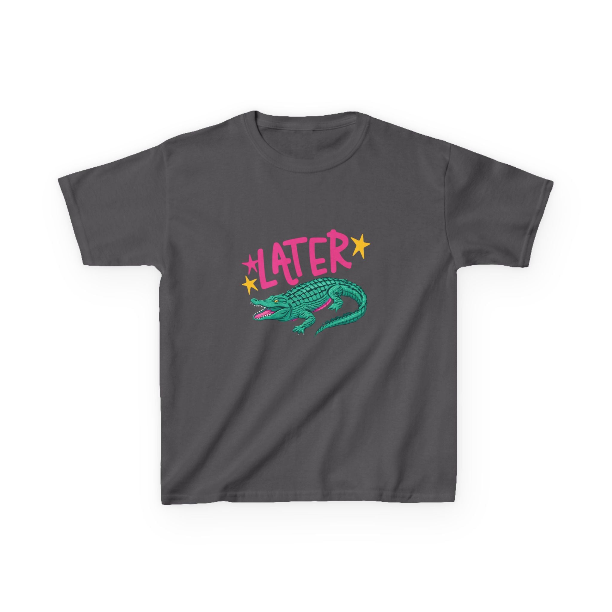Kids Tee — Cute Crocodile Graphic “Later / After While” Youth T‑Shirt