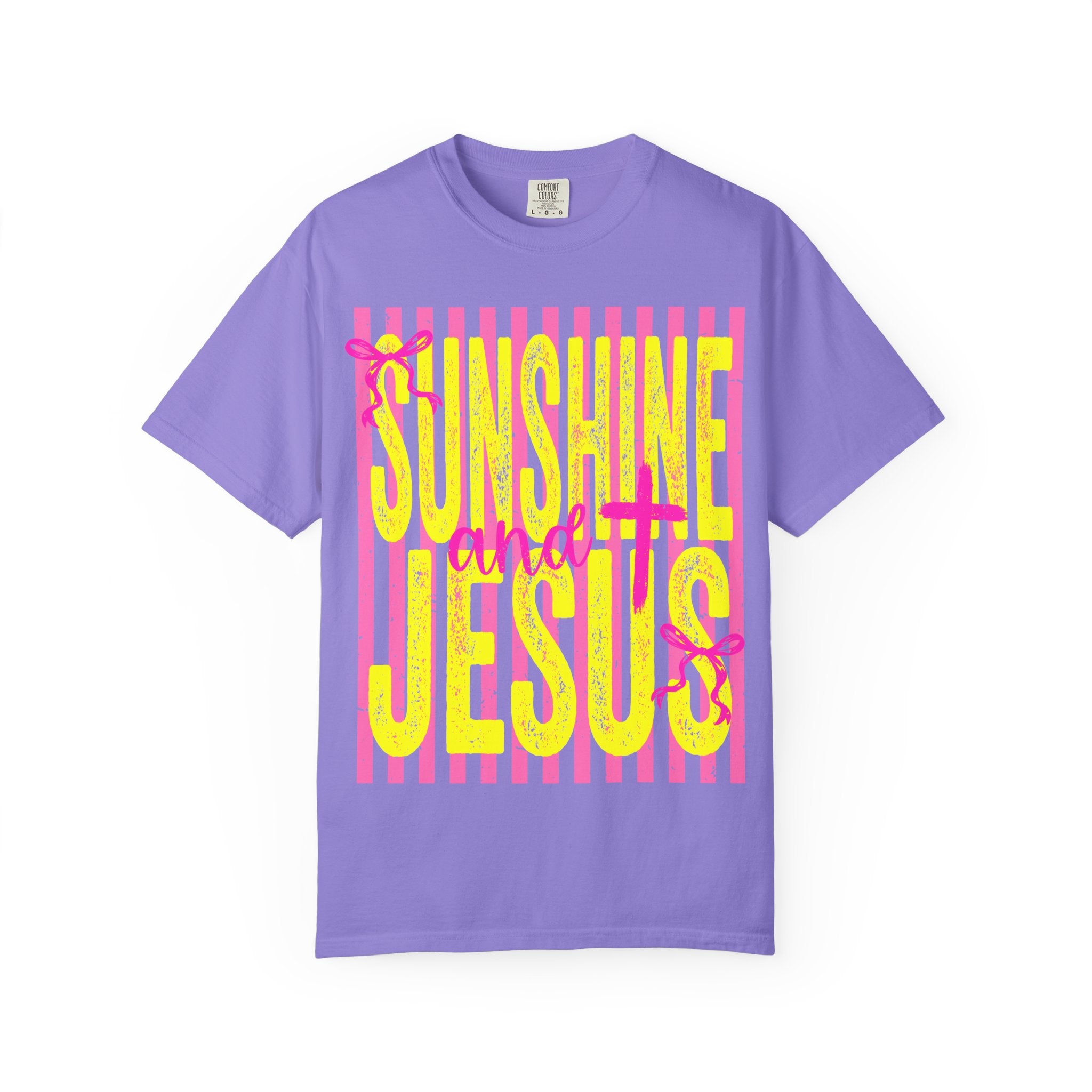 Sunshine and Jesus Graphic T-Shirt — Bright Faith Tee for Women & Men