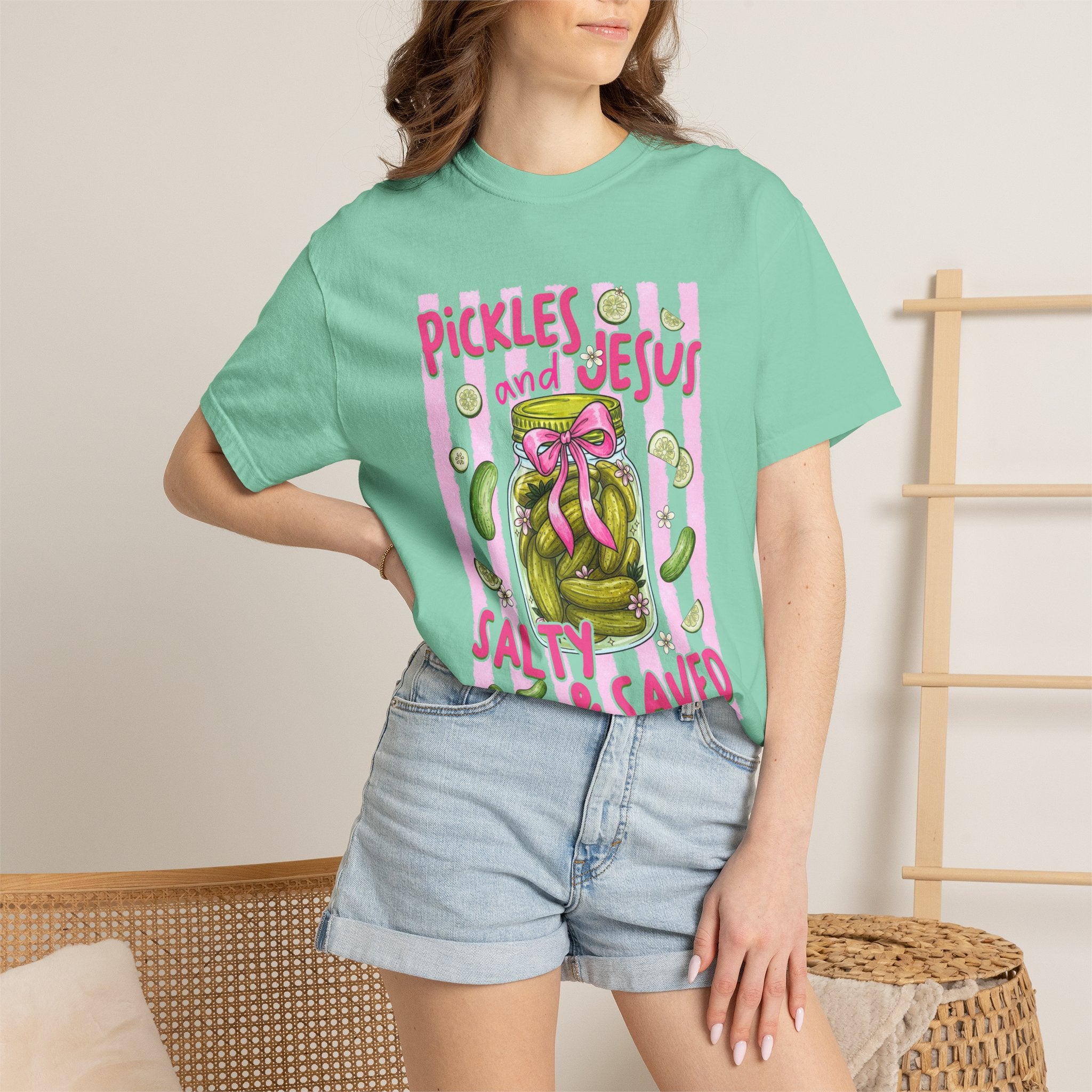Pickles and Jesus 'Salty & Saved' T-Shirt