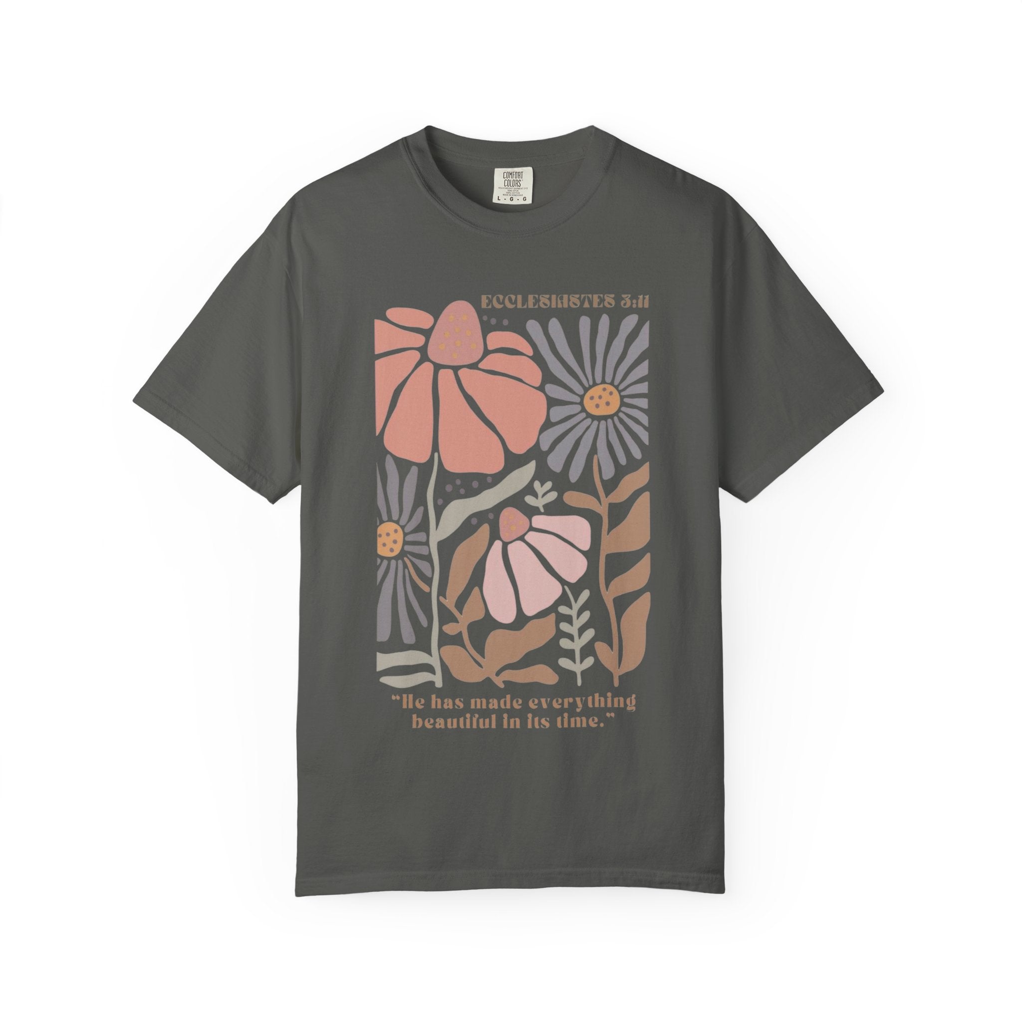 Ecclesiastes Floral Quote T-Shirt | Vintage Floral Scripture Tee