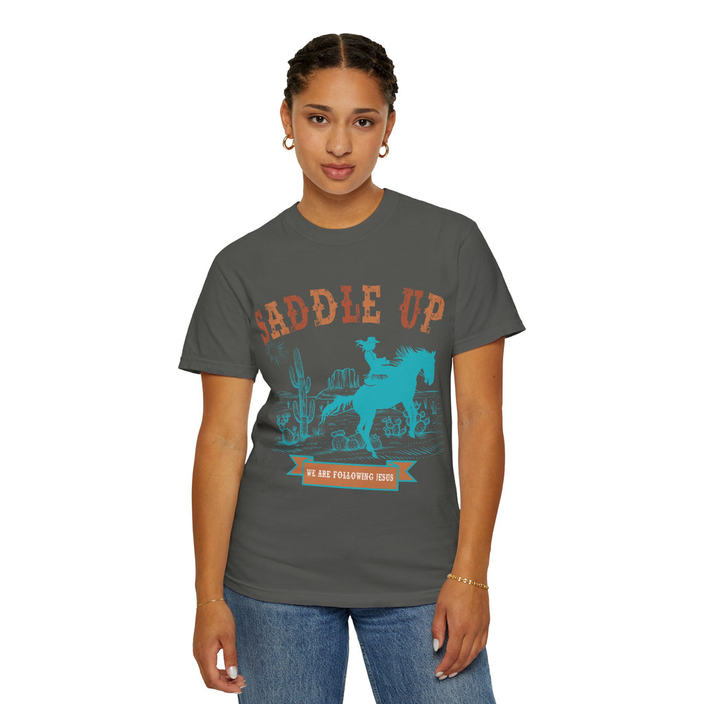 Saddle Up Cowboy Graphic T-Shirt — 'Saddle Up' Western Rodeo Tee