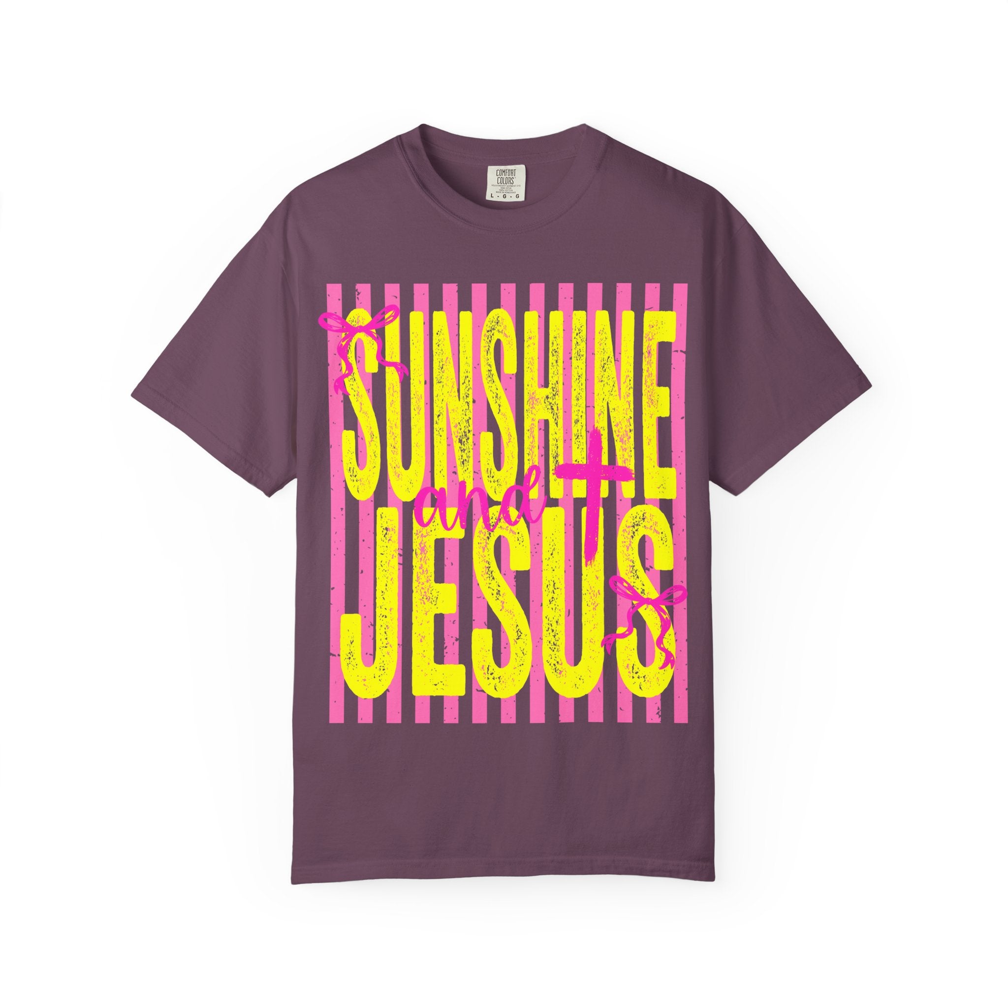 Sunshine and Jesus Graphic T-Shirt — Bright Faith Tee for Women & Men