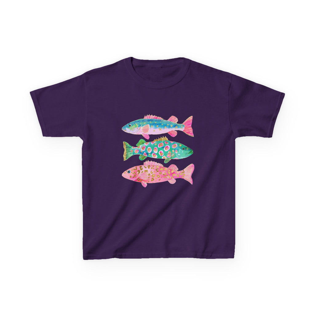 Kids Tee — Colorful Patterned Fish Graphic