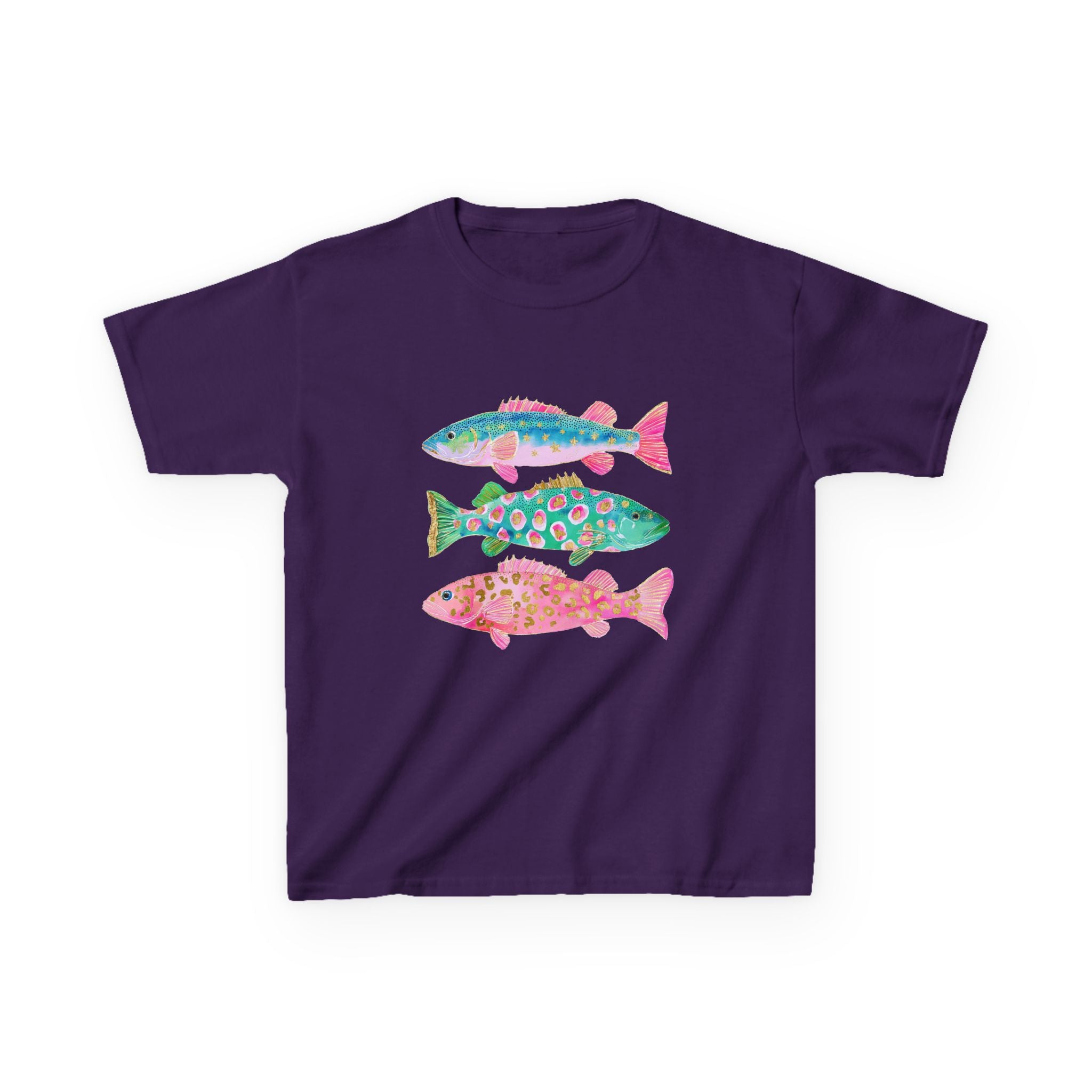 Kids Tee — Colorful Patterned Fish Graphic