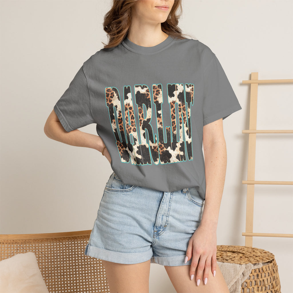 Darlin' Leopard Print T-Shirt — Women's Southern Cowgirl Graphic Tee