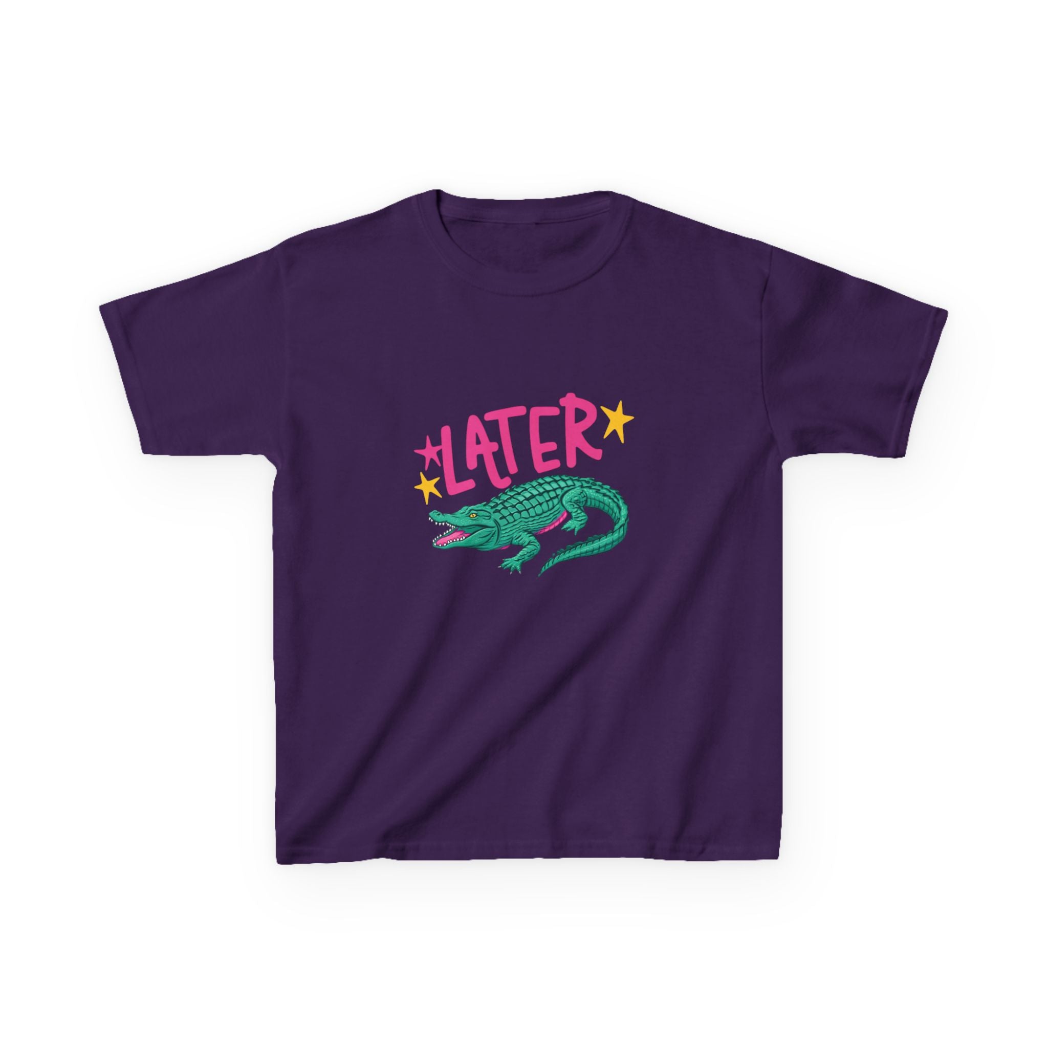 Kids Tee — Cute Crocodile Graphic “Later / After While” Youth T‑Shirt