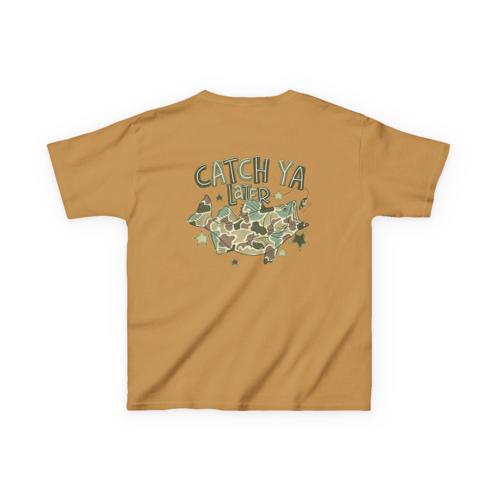Kids Tee — "Catch Ya Later" Camo Shark Graphic