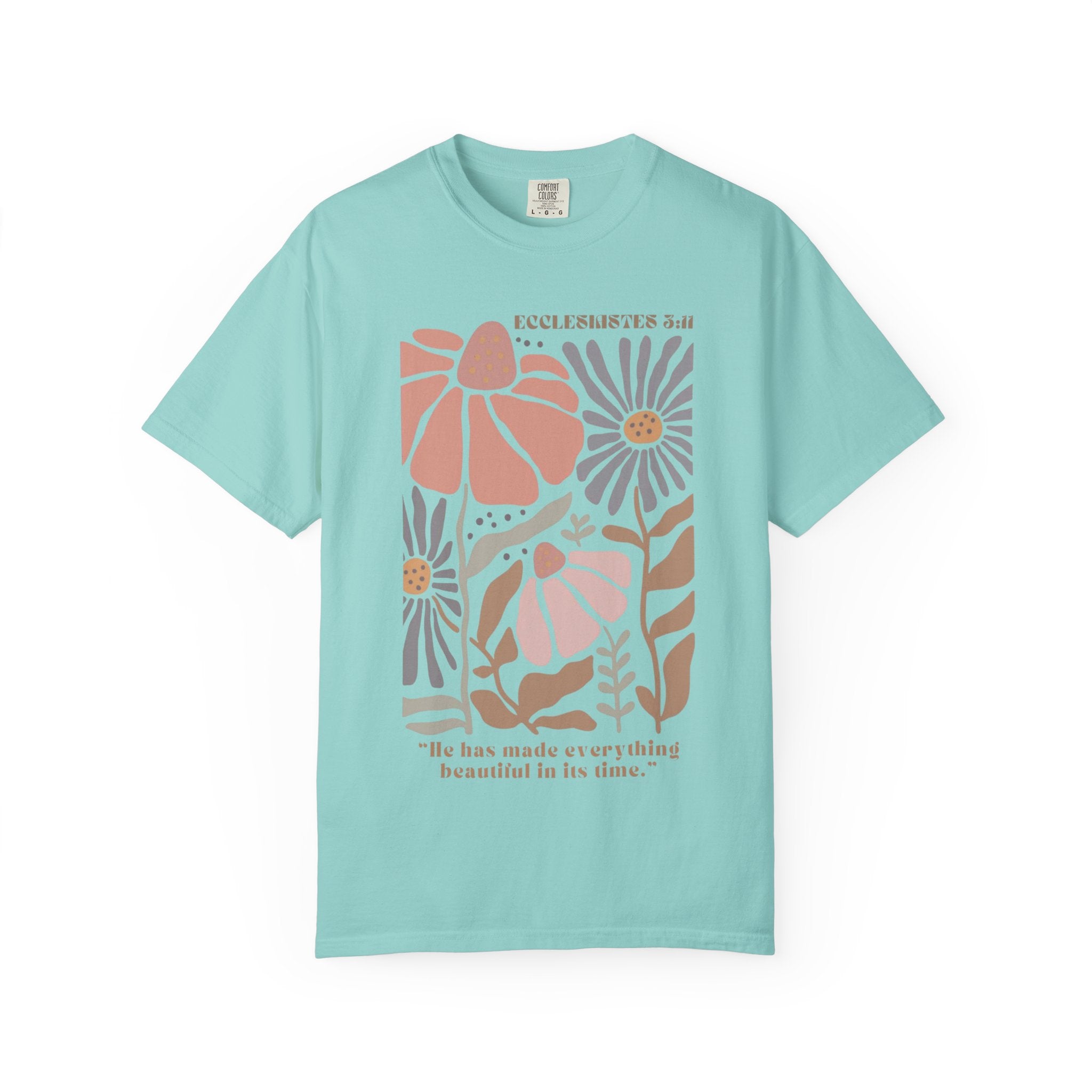 Ecclesiastes Floral Quote T-Shirt | Vintage Floral Scripture Tee