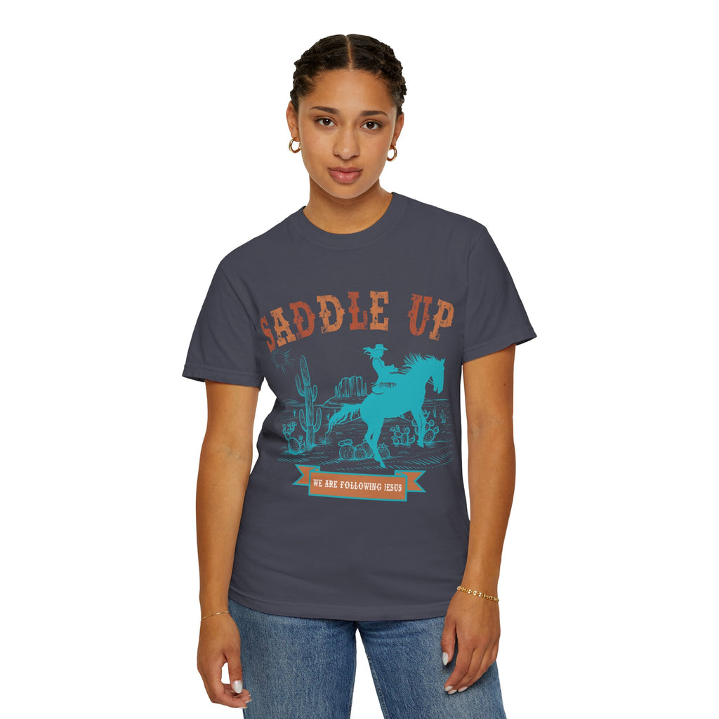 Saddle Up Cowboy Graphic T-Shirt — 'Saddle Up' Western Rodeo Tee