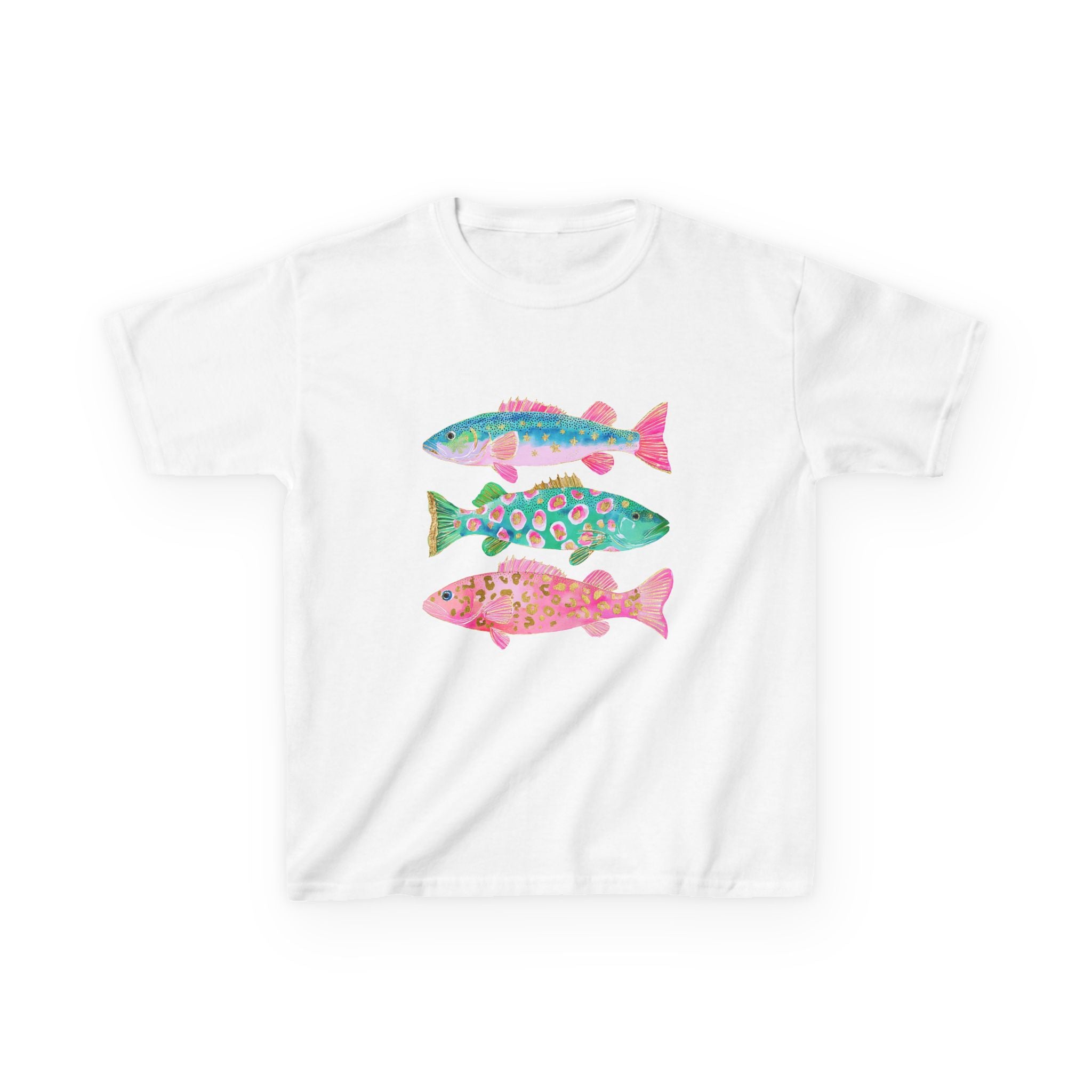 Kids Tee — Colorful Patterned Fish Graphic