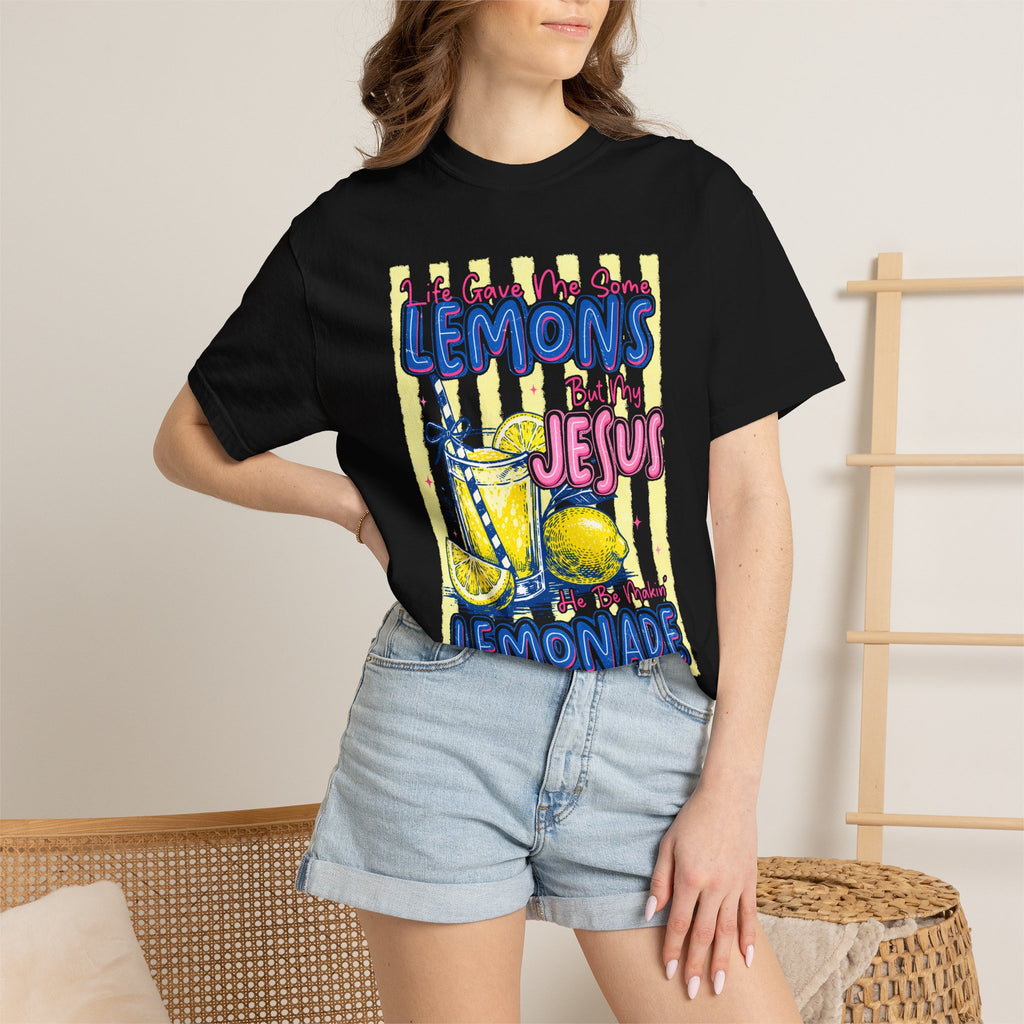 Lemons Into Lemonade Christian T‑Shirt — "When Life Gives You Lemons, Trust Jesus"