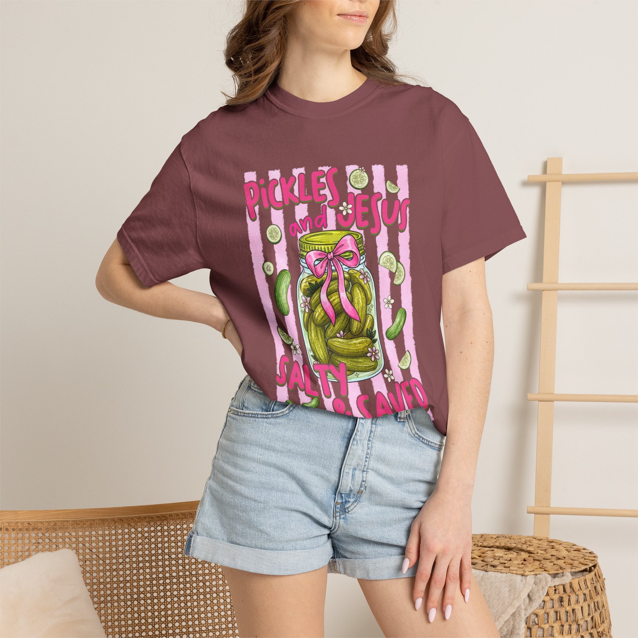Pickles and Jesus 'Salty & Saved' T-Shirt