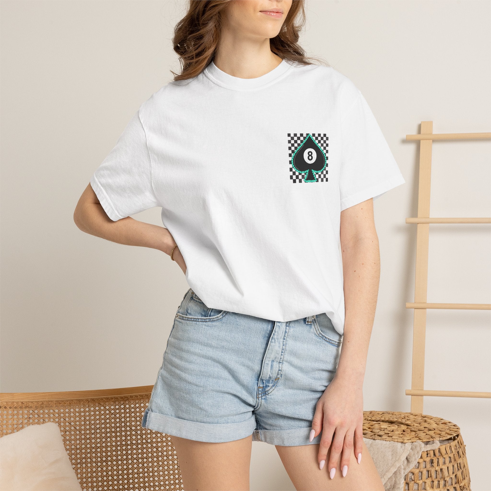 8-Ball Spade Checkerboard T-Shirt