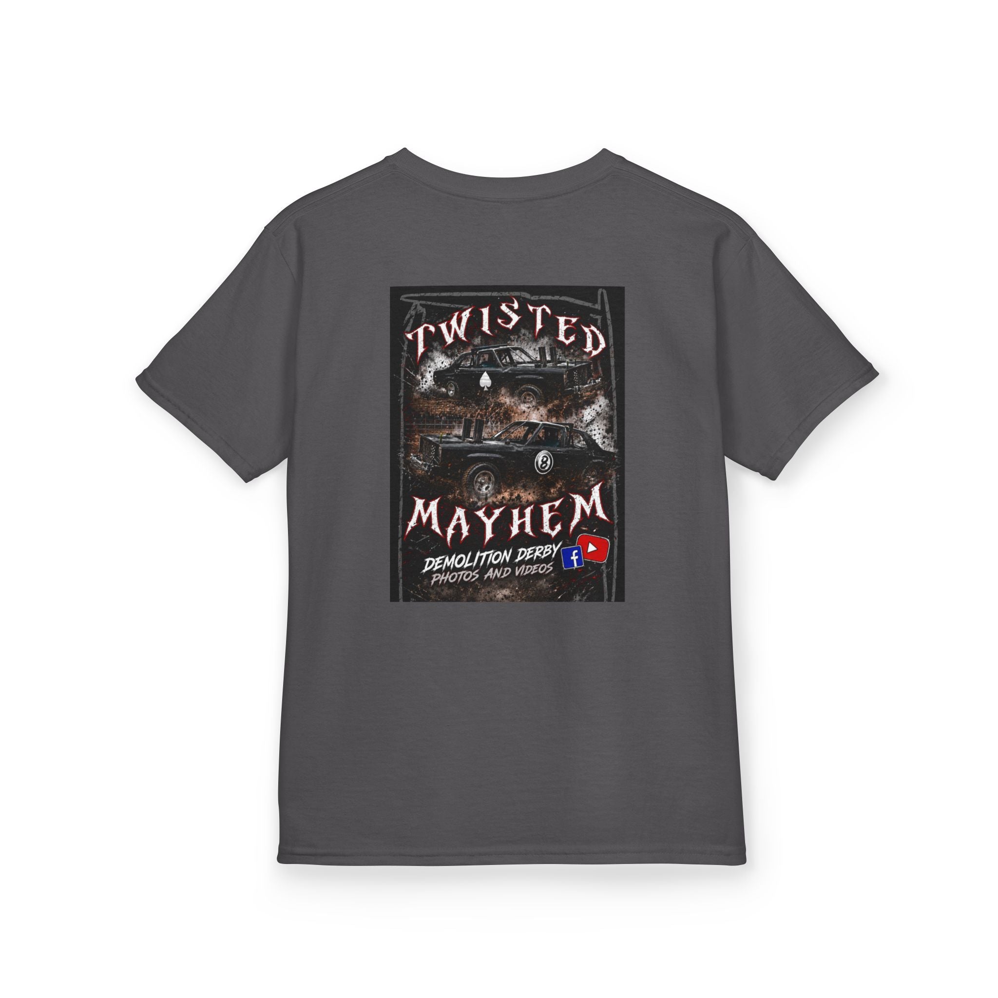 Kids T‑Shirt - 'Twisted Mayhem' Vintage Car Graphic Tee