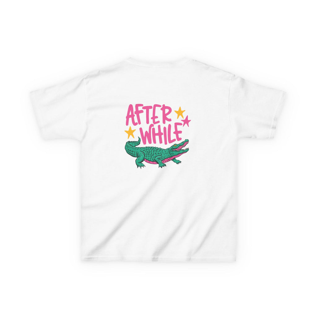 Kids Tee — Cute Crocodile Graphic “Later / After While” Youth T‑Shirt
