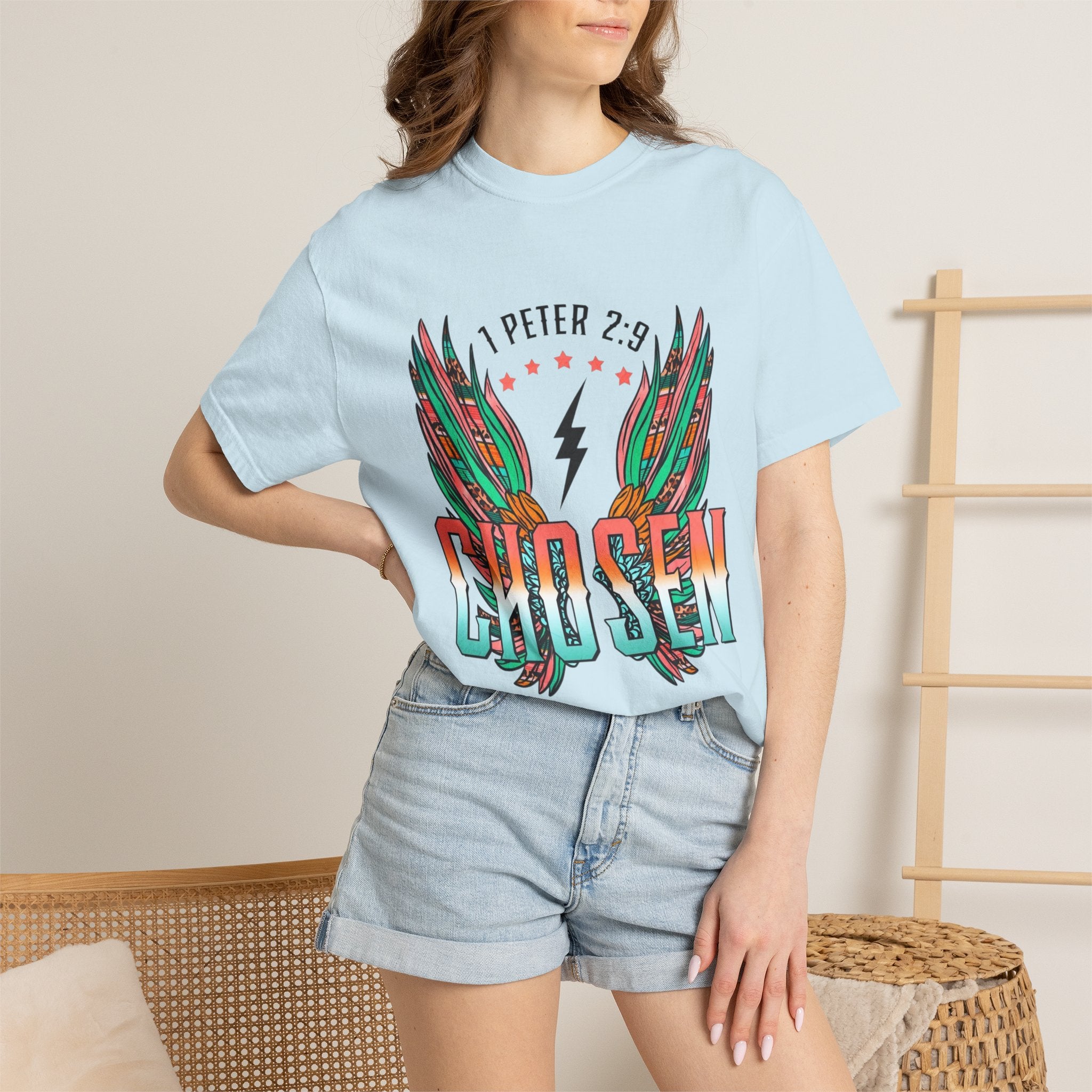 Chosen Wings T‑Shirt — 1 Peter 2:9 Inspirational Christian Tee