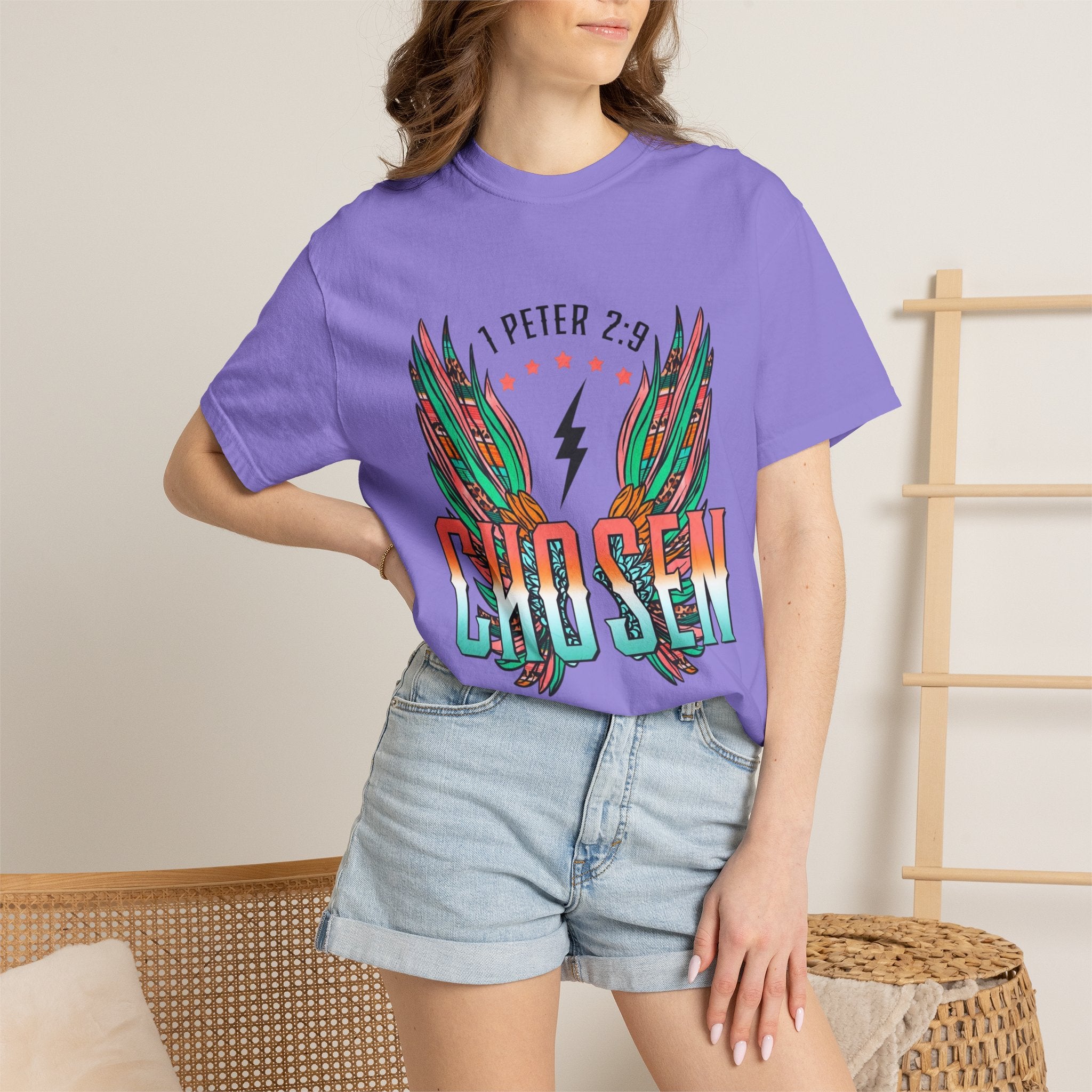 Chosen Wings T‑Shirt — 1 Peter 2:9 Inspirational Christian Tee
