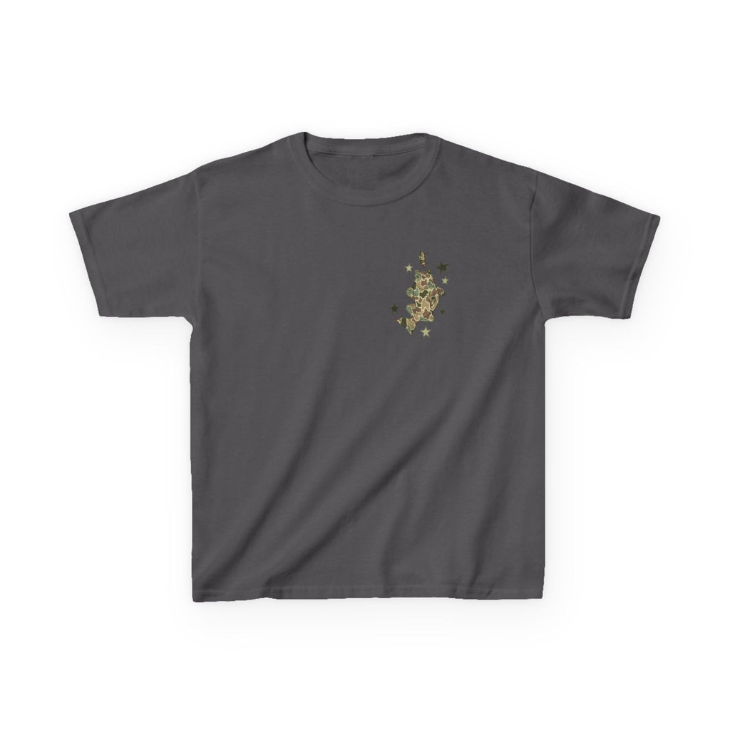 Kids Tee — "Catch Ya Later" Camo Shark Graphic