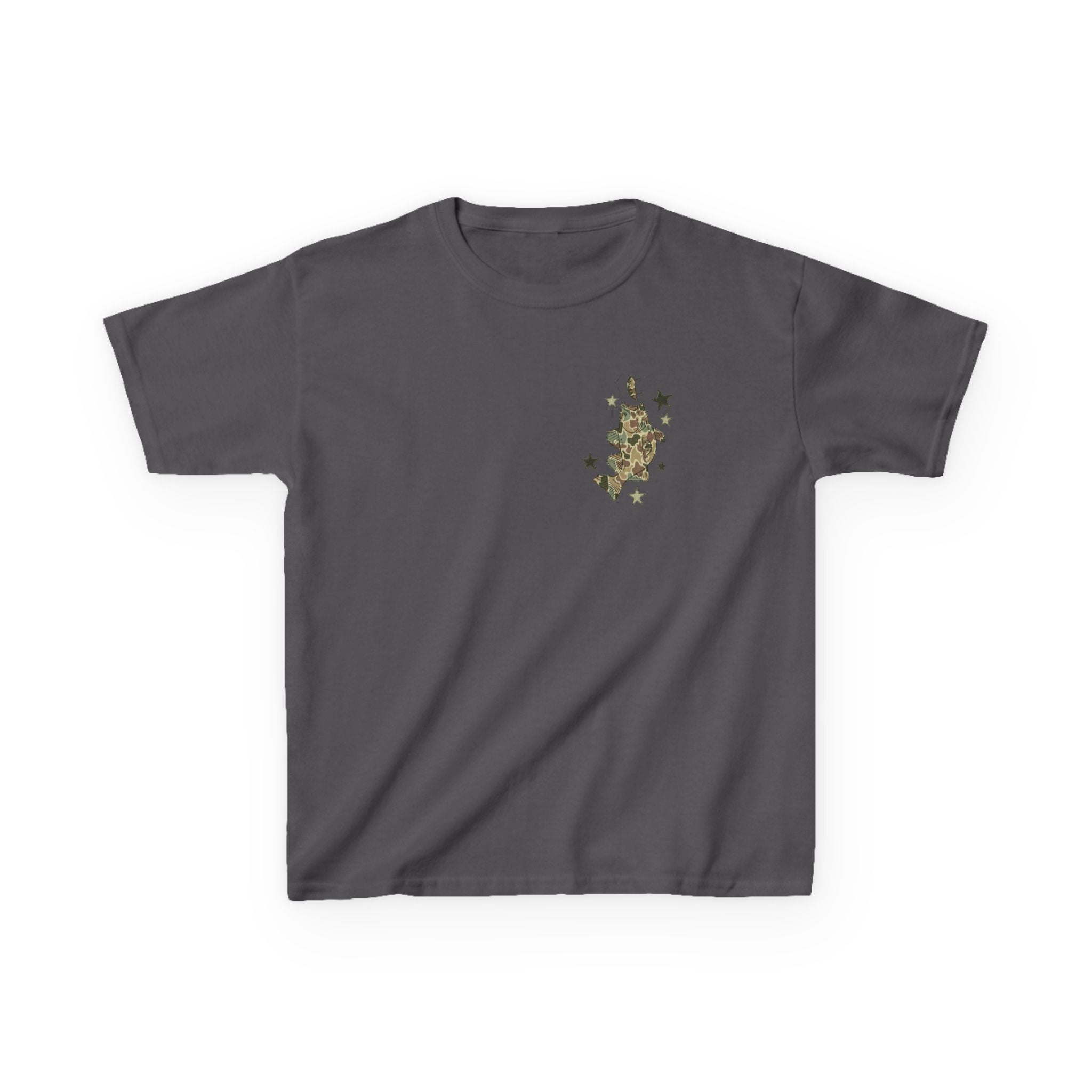 Kids Tee — "Catch Ya Later" Camo Shark Graphic