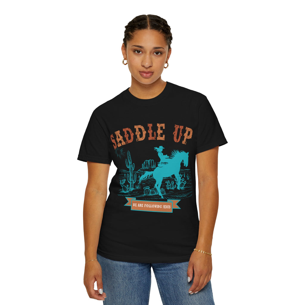 Saddle Up Cowboy Graphic T-Shirt — 'Saddle Up' Western Rodeo Tee