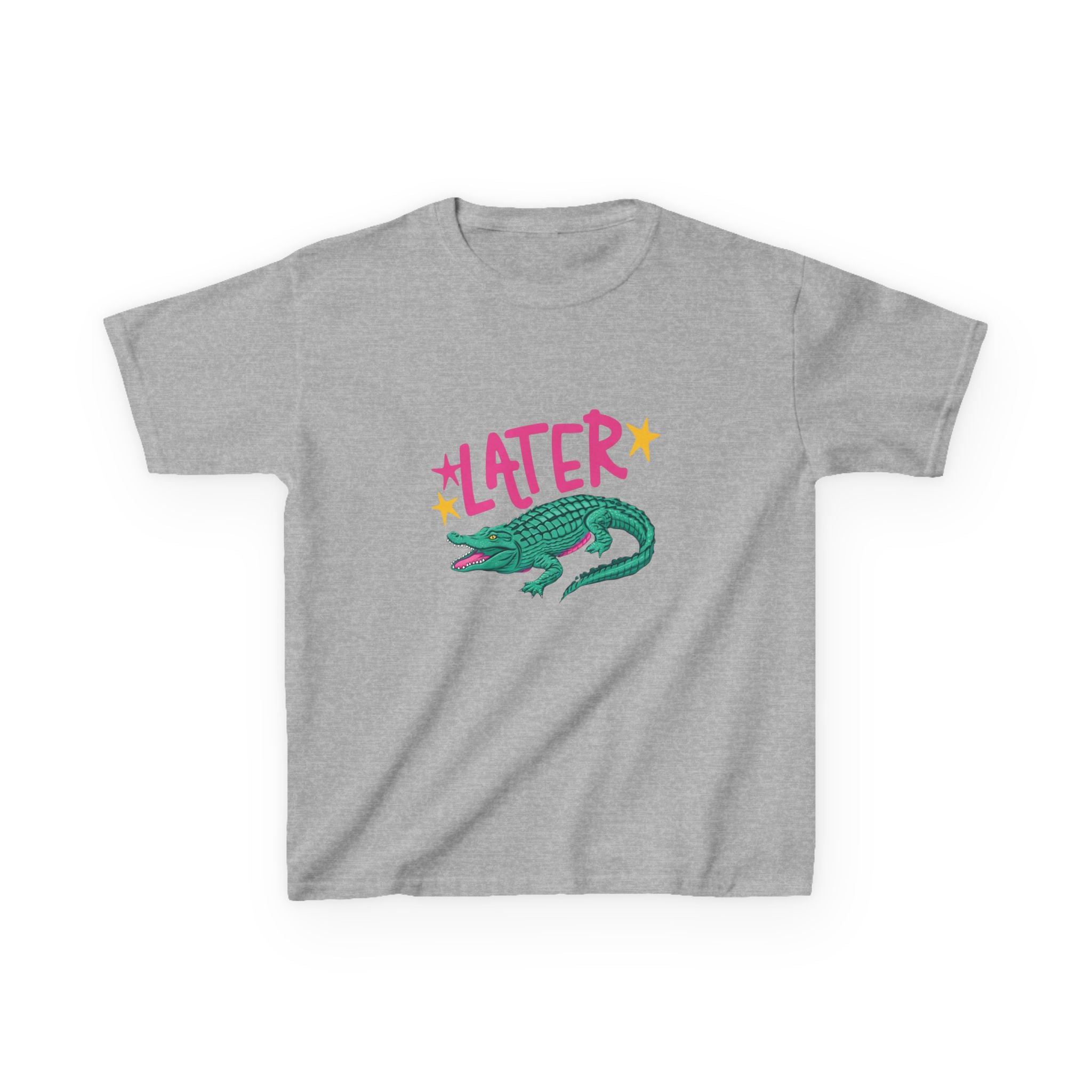 Kids Tee — Cute Crocodile Graphic “Later / After While” Youth T‑Shirt