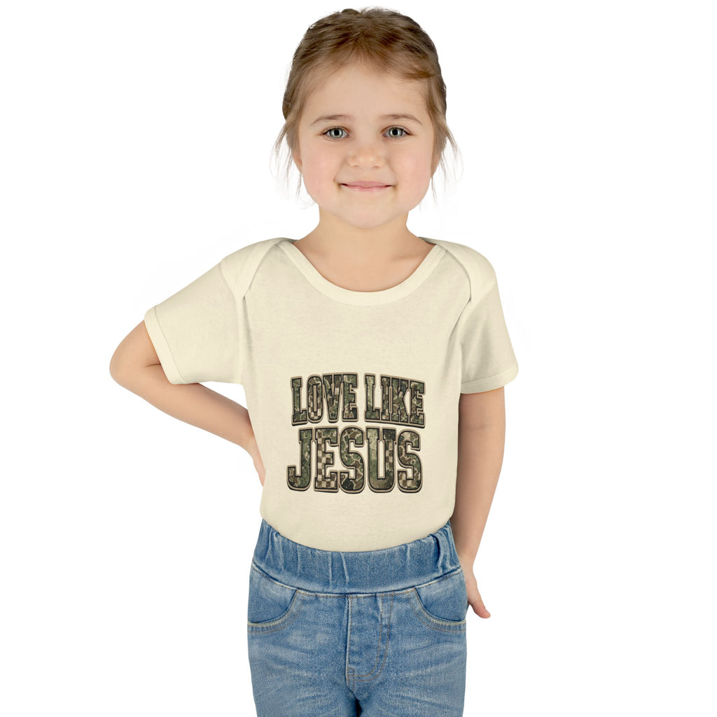 Infant Bodysuit - "Love Like Jesus" Camo Christian Baby Onesie