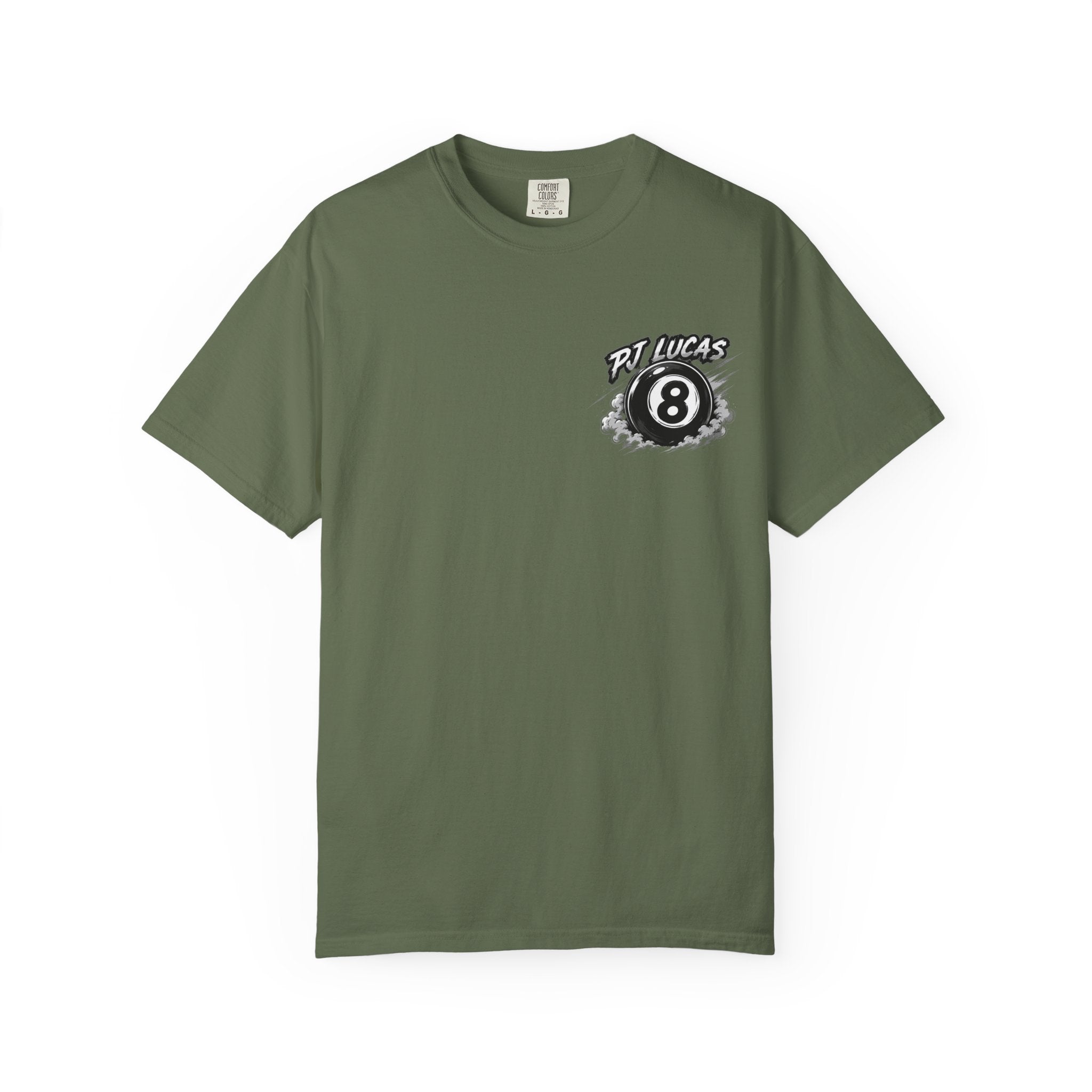 PJ Lucas Race Car T-Shirt — Vintage Black 8-Ball Dirt Track Tee