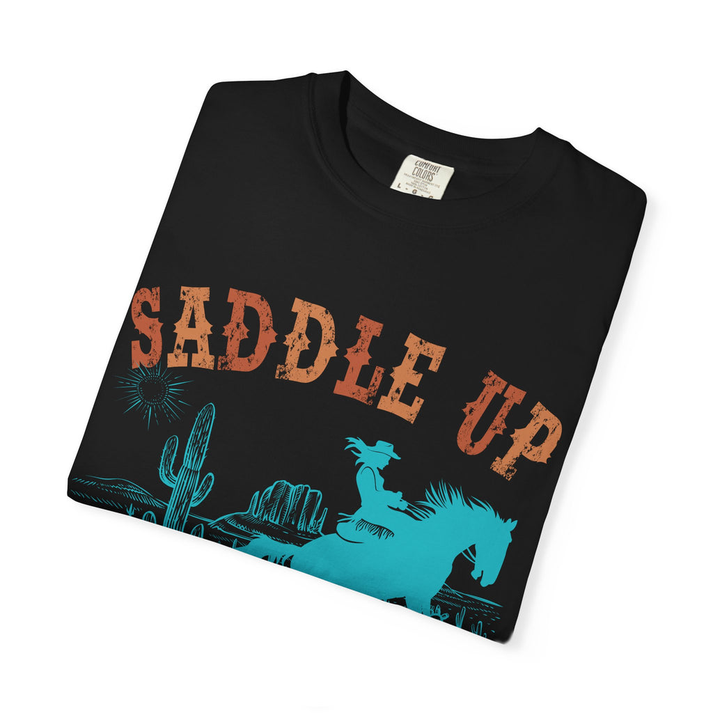 Saddle Up Cowboy Graphic T-Shirt — 'Saddle Up' Western Rodeo Tee