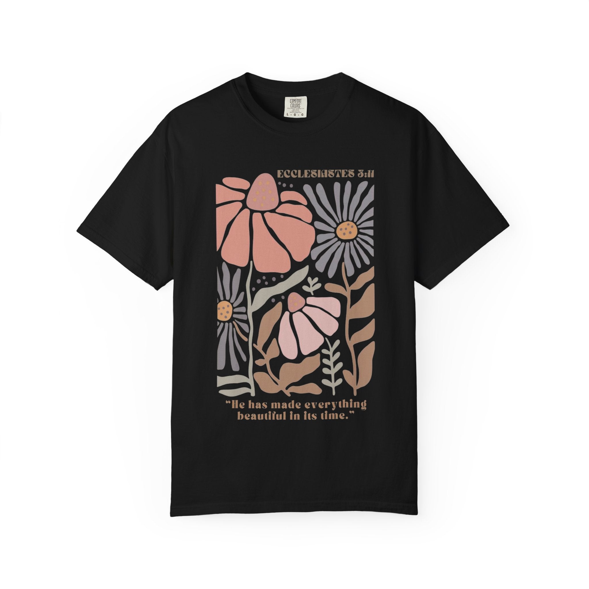 Ecclesiastes Floral Quote T-Shirt | Vintage Floral Scripture Tee