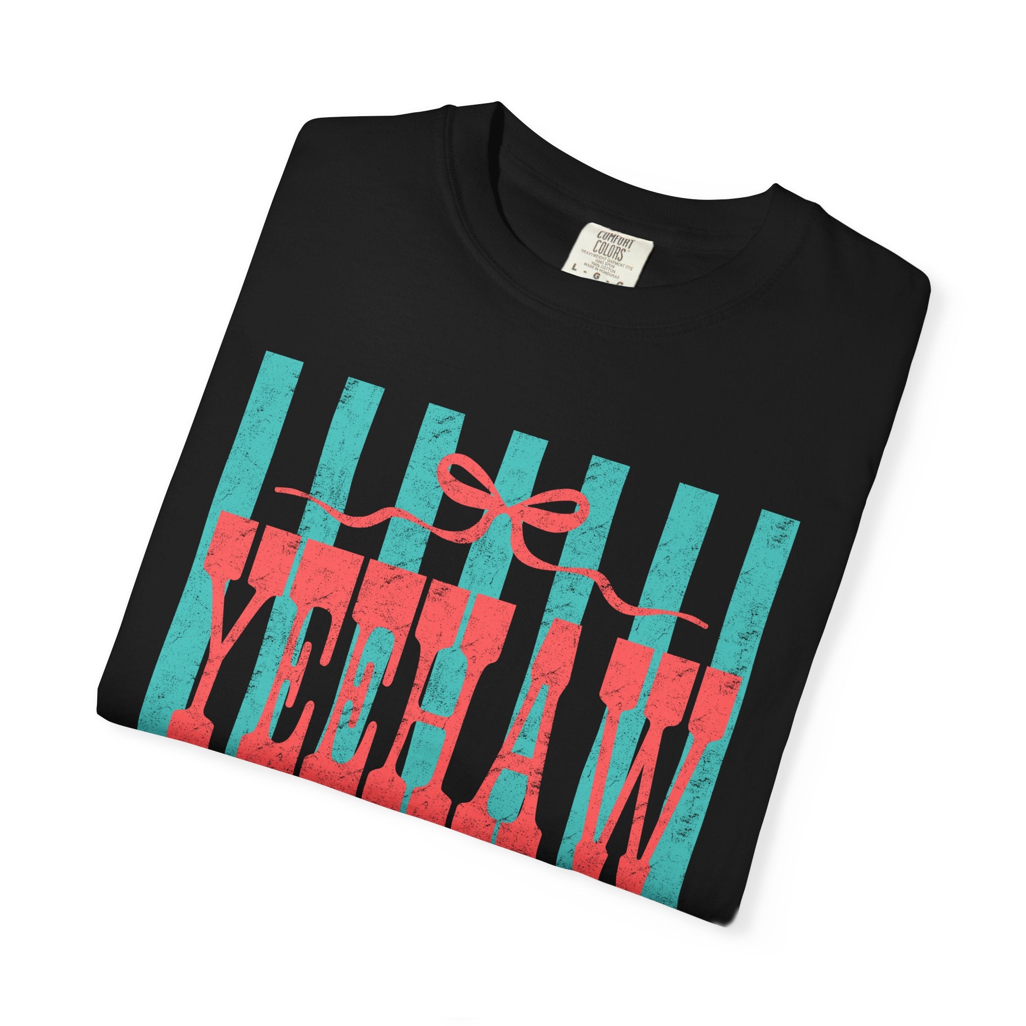 Yeehaw & Amen Graphic T-Shirt — Western Stripes Cowboy Faith Tee
