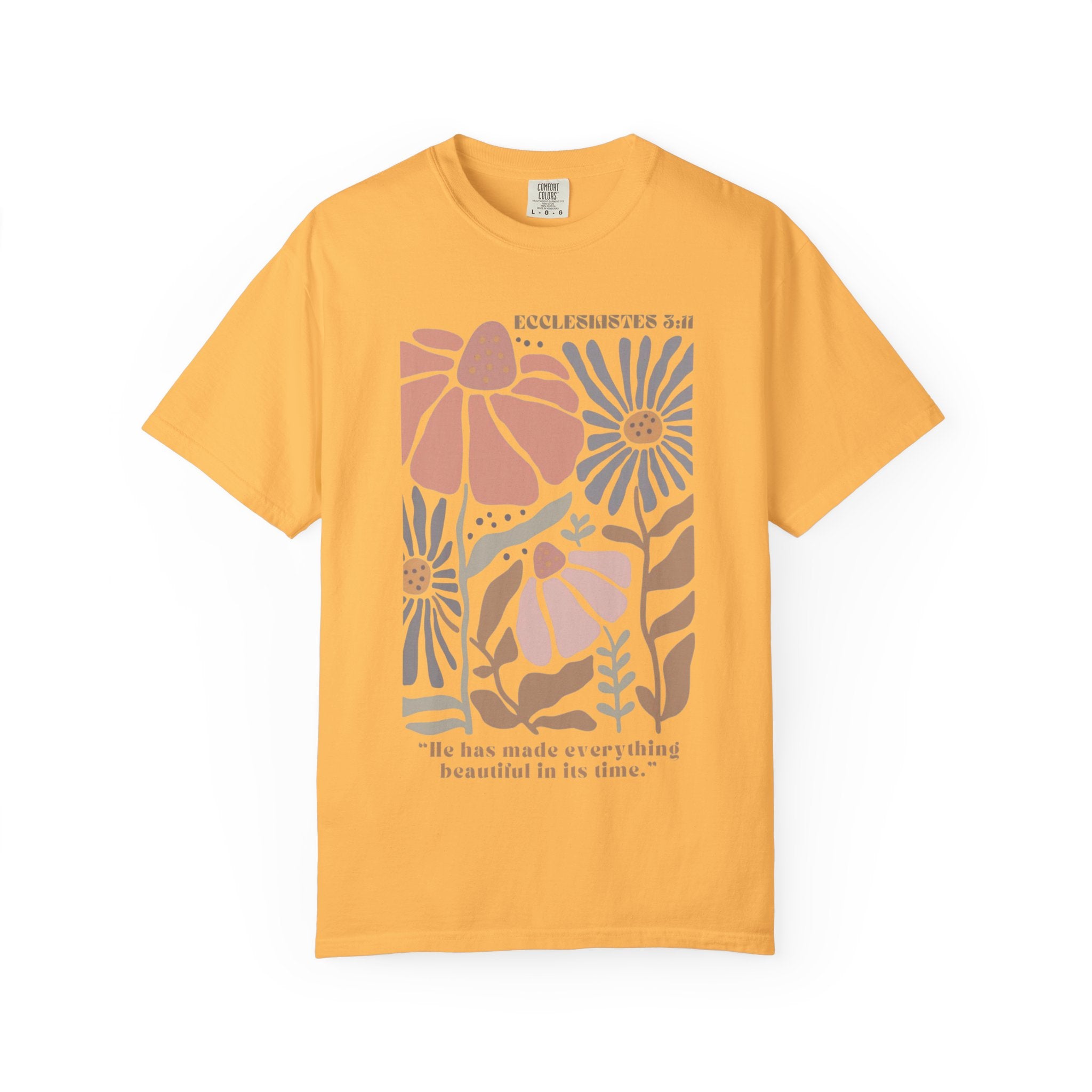 Ecclesiastes Floral Quote T-Shirt | Vintage Floral Scripture Tee