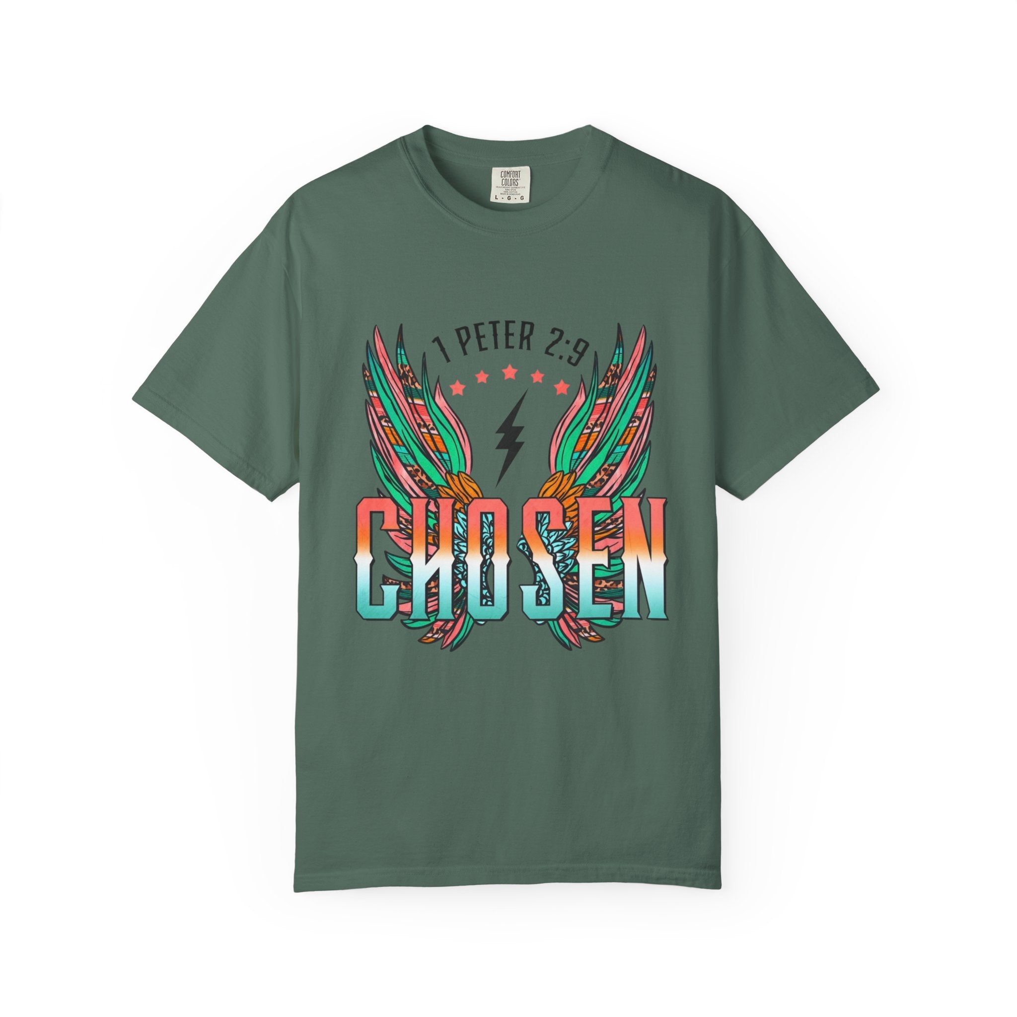 Chosen Wings T‑Shirt — 1 Peter 2:9 Inspirational Christian Tee