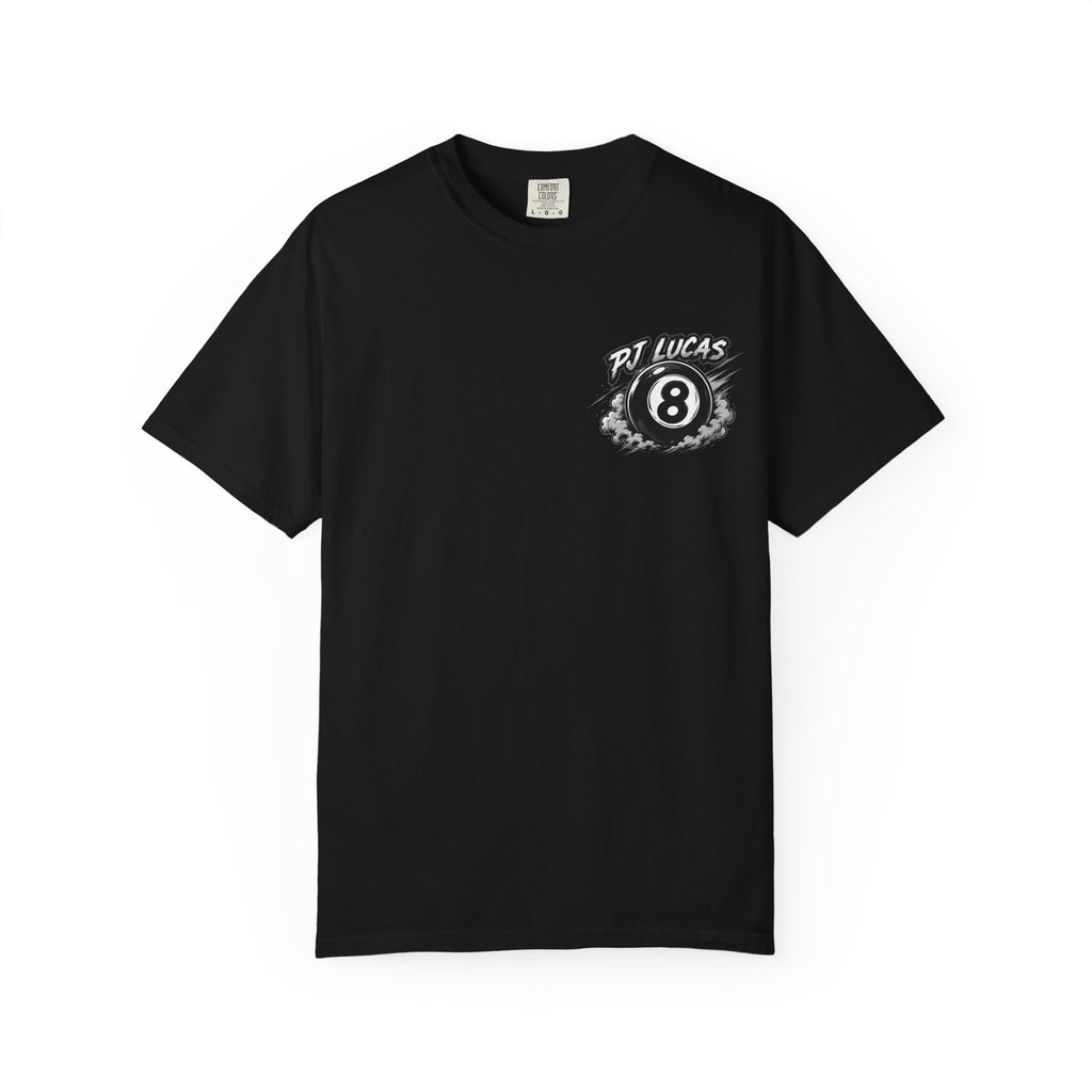 PJ Lucas Race Car T-Shirt — Vintage Black 8-Ball Dirt Track Tee