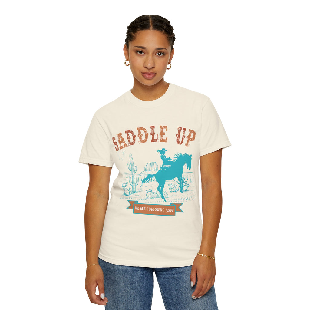 Saddle Up Cowboy Graphic T-Shirt — 'Saddle Up' Western Rodeo Tee