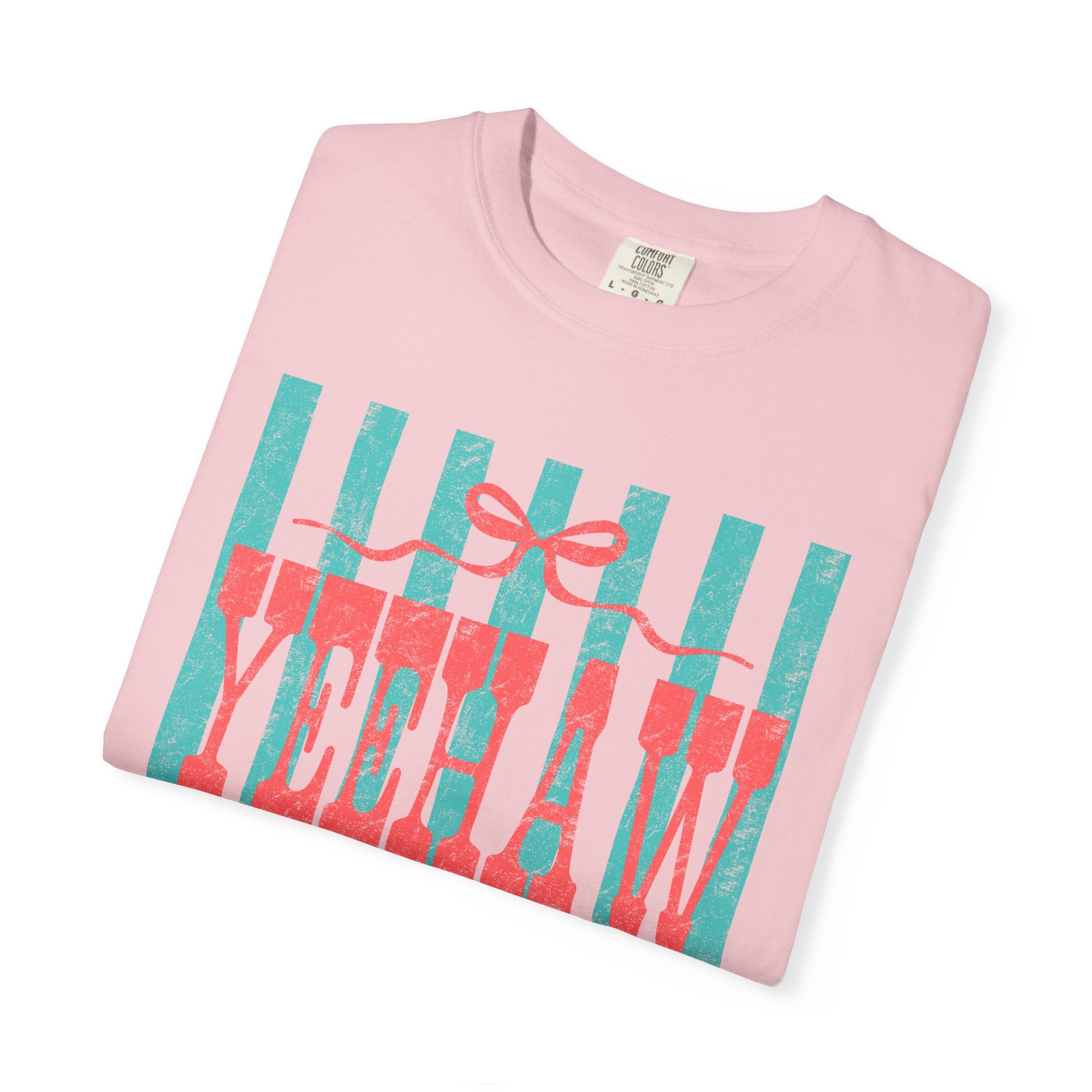 Yeehaw & Amen Graphic T-Shirt — Western Stripes Cowboy Faith Tee