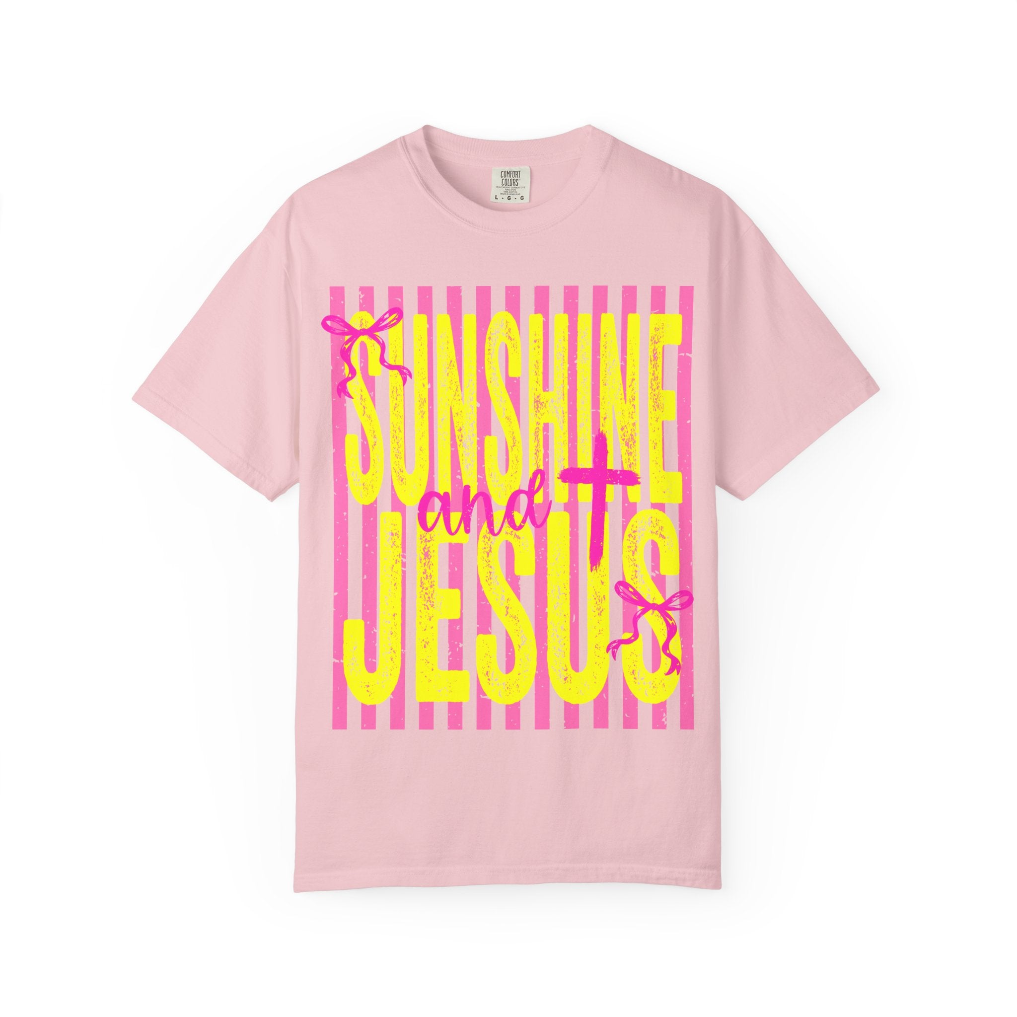Sunshine and Jesus Graphic T-Shirt — Bright Faith Tee for Women & Men