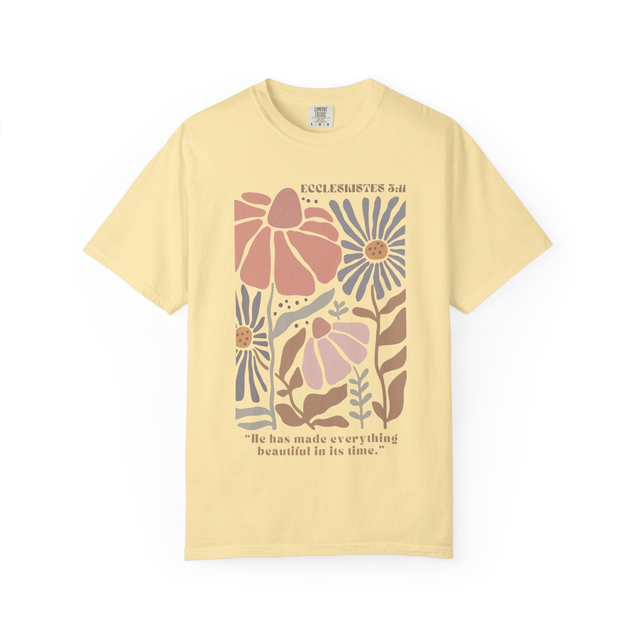 Ecclesiastes Floral Quote T-Shirt | Vintage Floral Scripture Tee